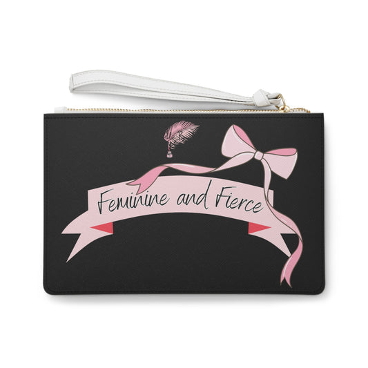 9.5x6 Clutch with strap Ballerina Feminine and Fierce