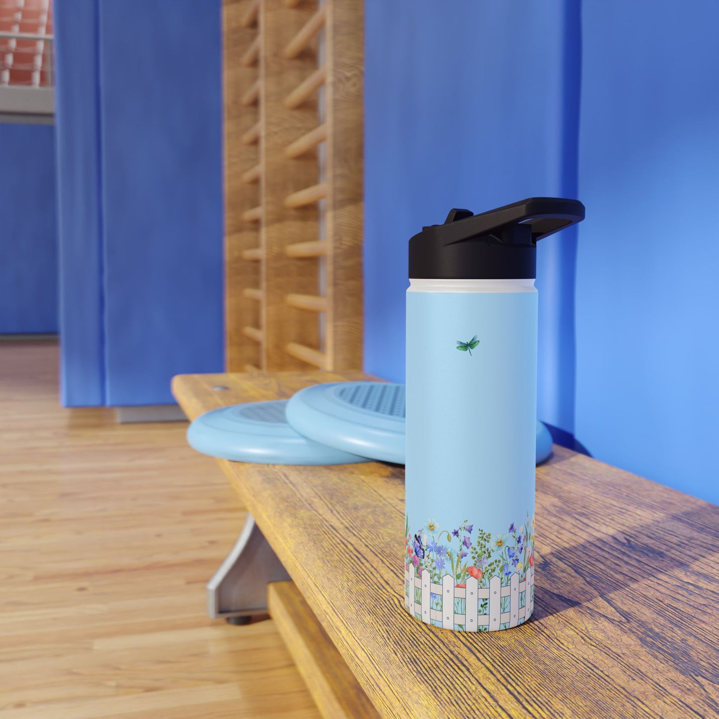 Garden Party Stainless Steel Water Bottle, 18oz Eco-Friendly Travel Mug, InspirationalHydration, Great for Hikers, Gift Idea for picnic Lovers