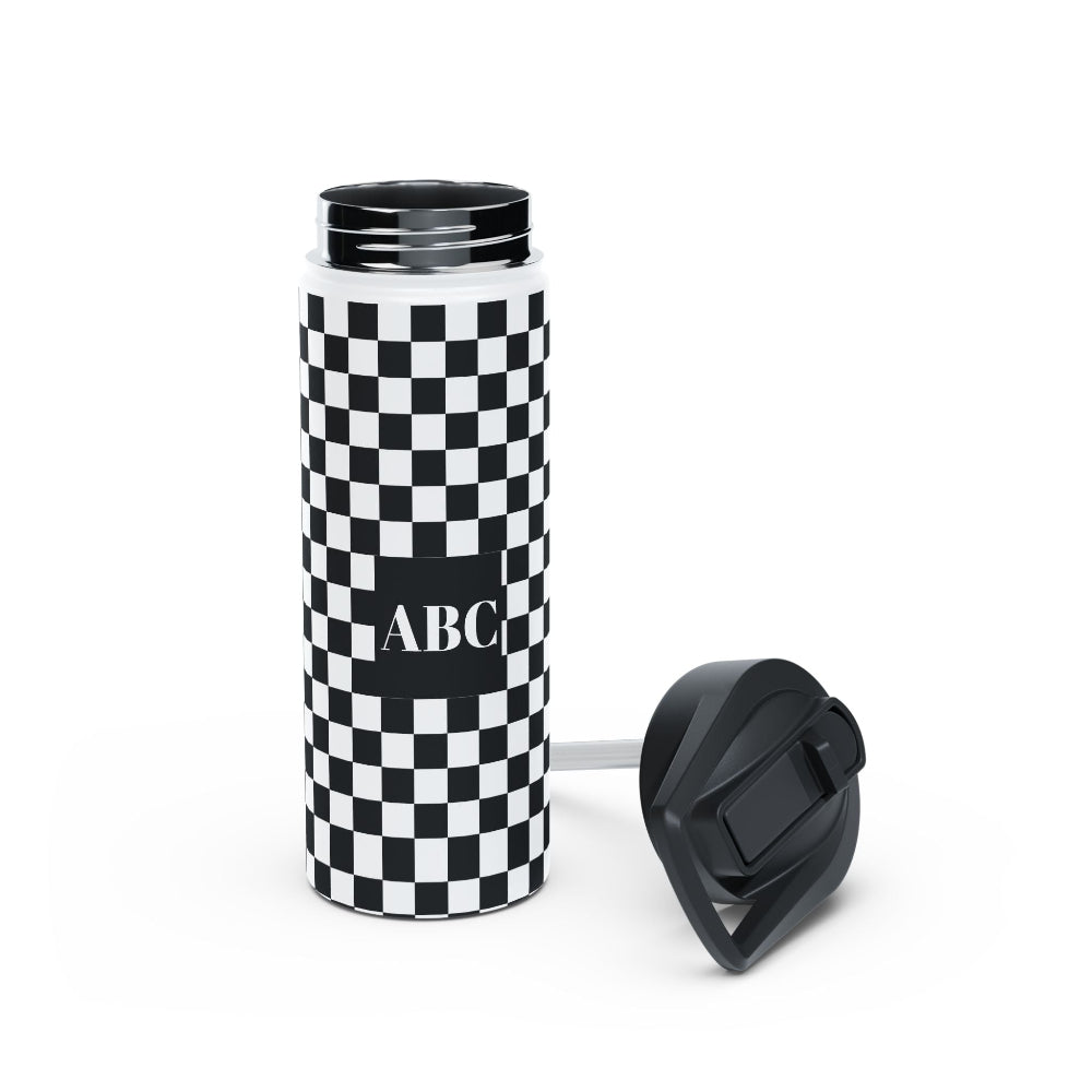 18oz. Chic Bold Drip Personalized Water Bottle for Dad's Diaper Backpack