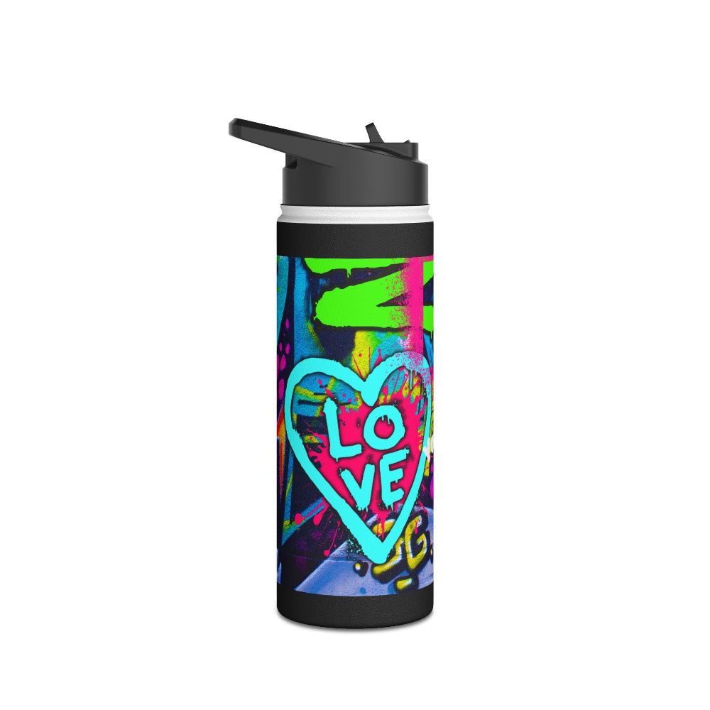PBP 18oz. Graffiti Style water bottle for Dad's Diaper Backpack