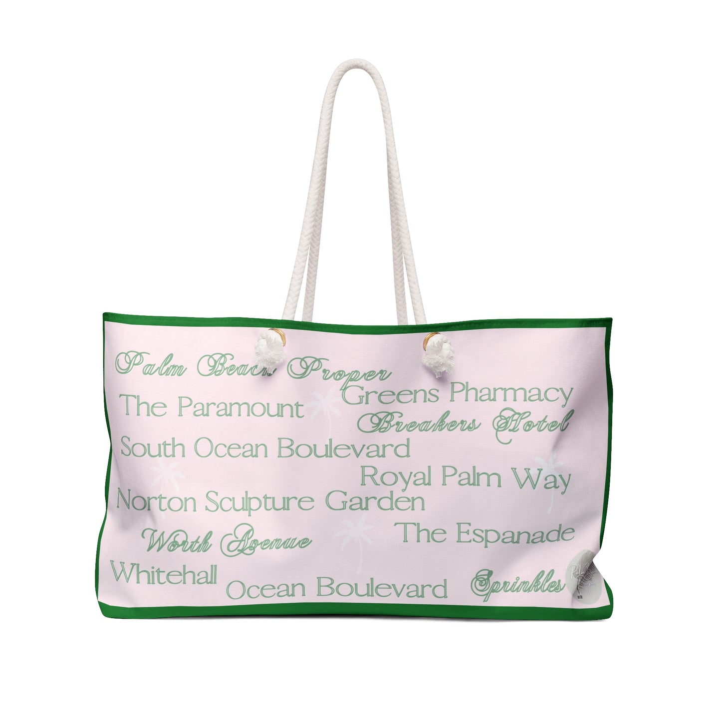 PBP Pink and Green Palm Beach Tote
