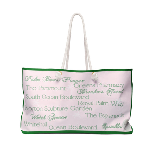 PBP Pink and Green Palm Beach Tote