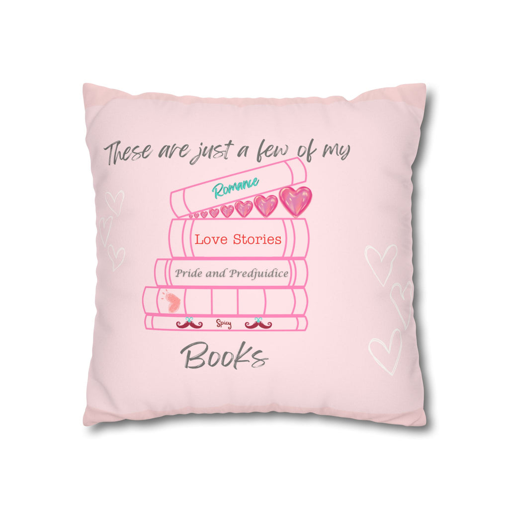 Books A Plenty!Faux Suede Square Pillow Case  Double sided two for one!