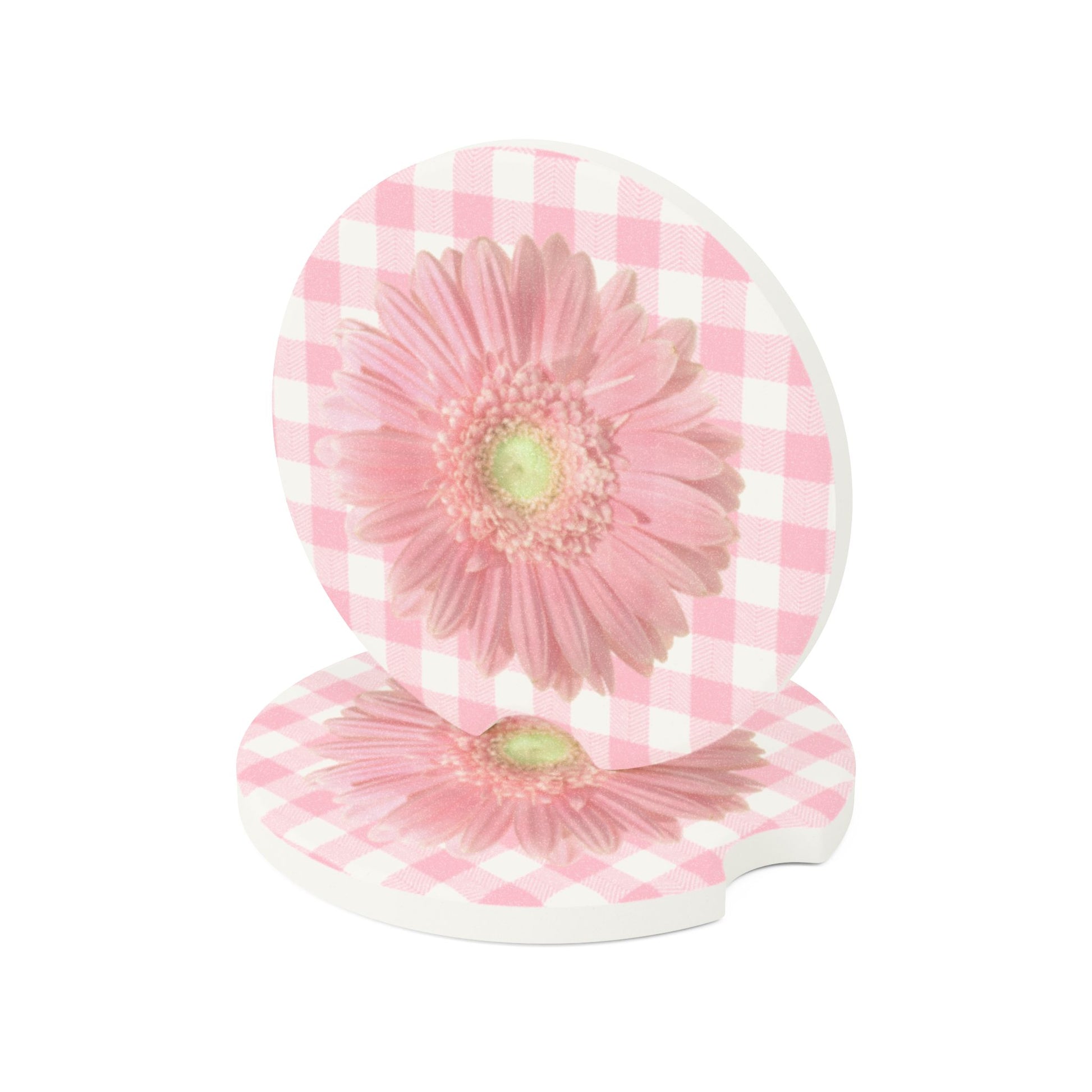 Cottage Cozy Car Coaster Set - Cute Drink Coasters for Cars, Flower Coaster, Vehicle Accessories, Gift for Her, Cute Pink Decor