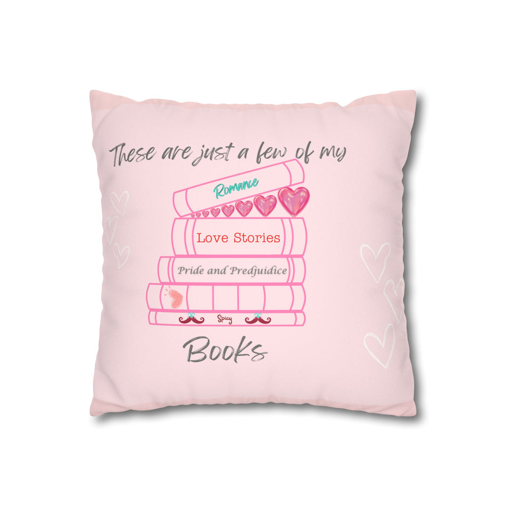 Books A Plenty!Faux Suede Square Pillow Case  Double sided two for one!