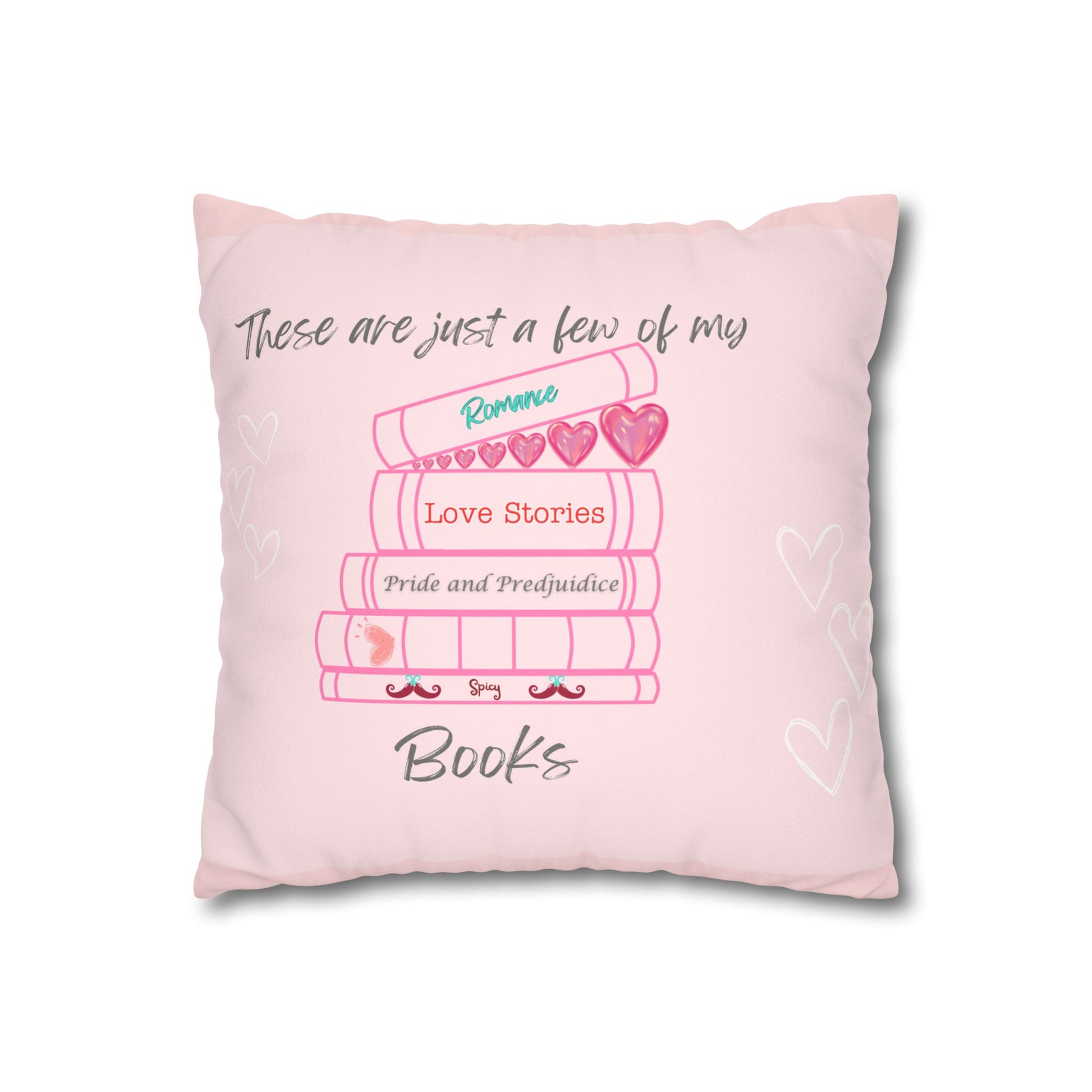 Books A Plenty!Faux Suede Square Pillow Case  Double sided two for one!
