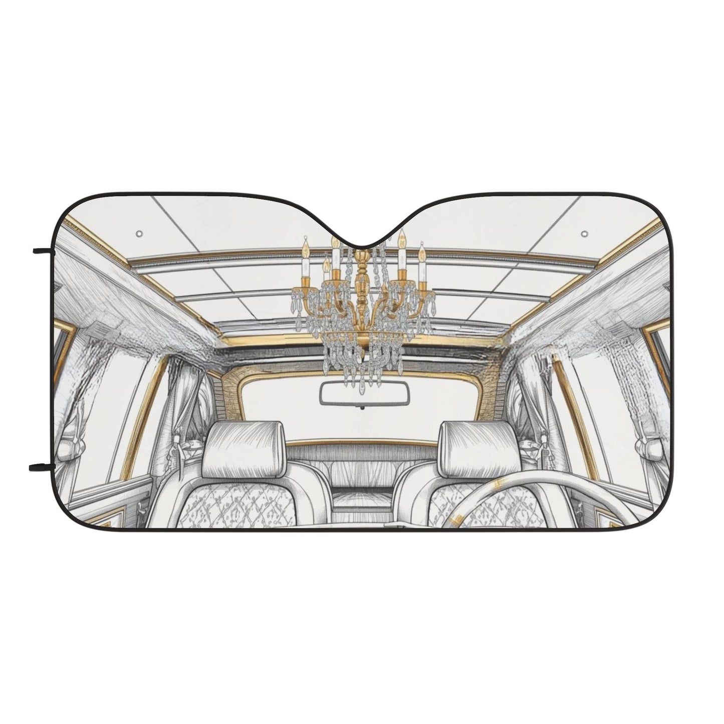 Chic Car Sun Shades with Elegant Chandelier Design, Auto Sun Protector, Stylish Vehicle Accessory, Dashboard Shade, Summer Gift Idea