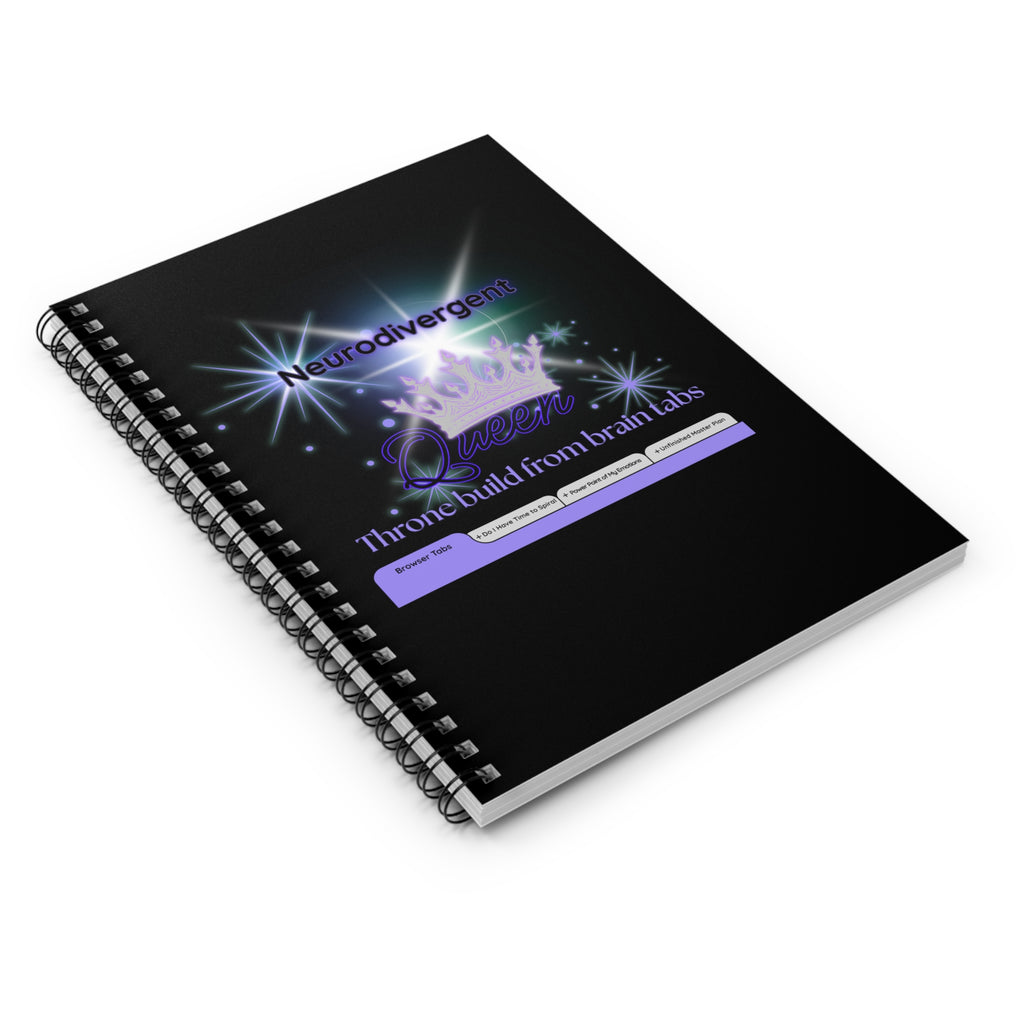 Neurodivergent Queen Spiral Notebook - Empowering Journal for Creatives, Brainstorming and Self-Expression, Gift for Neurodiverse [...]