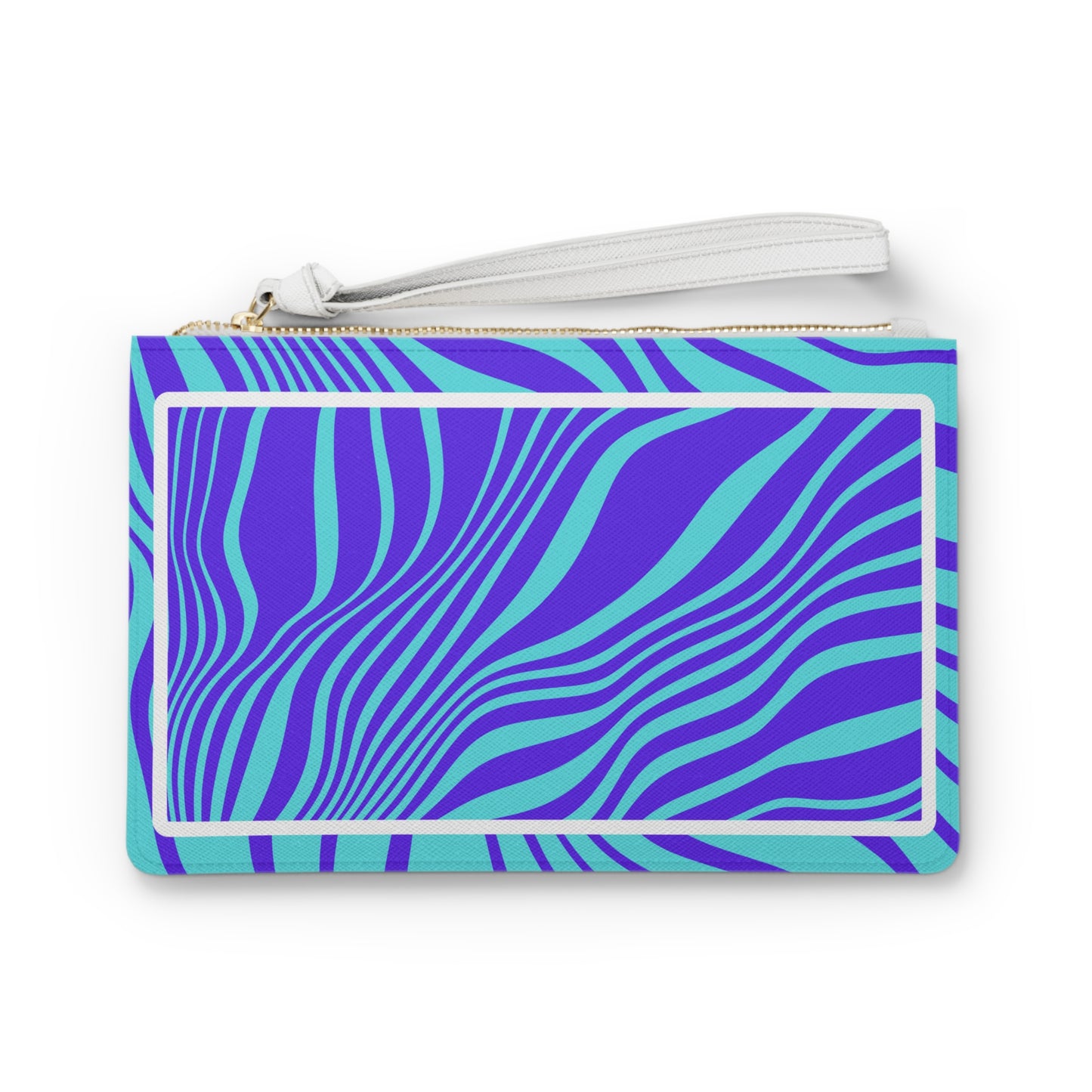 purple/aqua Clutch Bag vibrant wealthy sigil