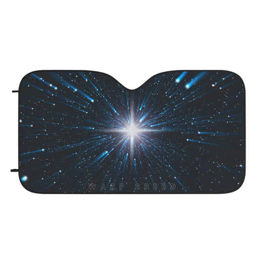 Warp Speed Car Sun Shades - Cosmic Theme Auto Accessory, UV Protection, Stylish Shade for Road Trips, Unique Gift for Space Lovers