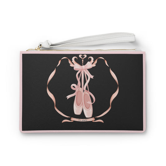 9.5x6 Clutch with strap Ballerina Feminine and Fierce