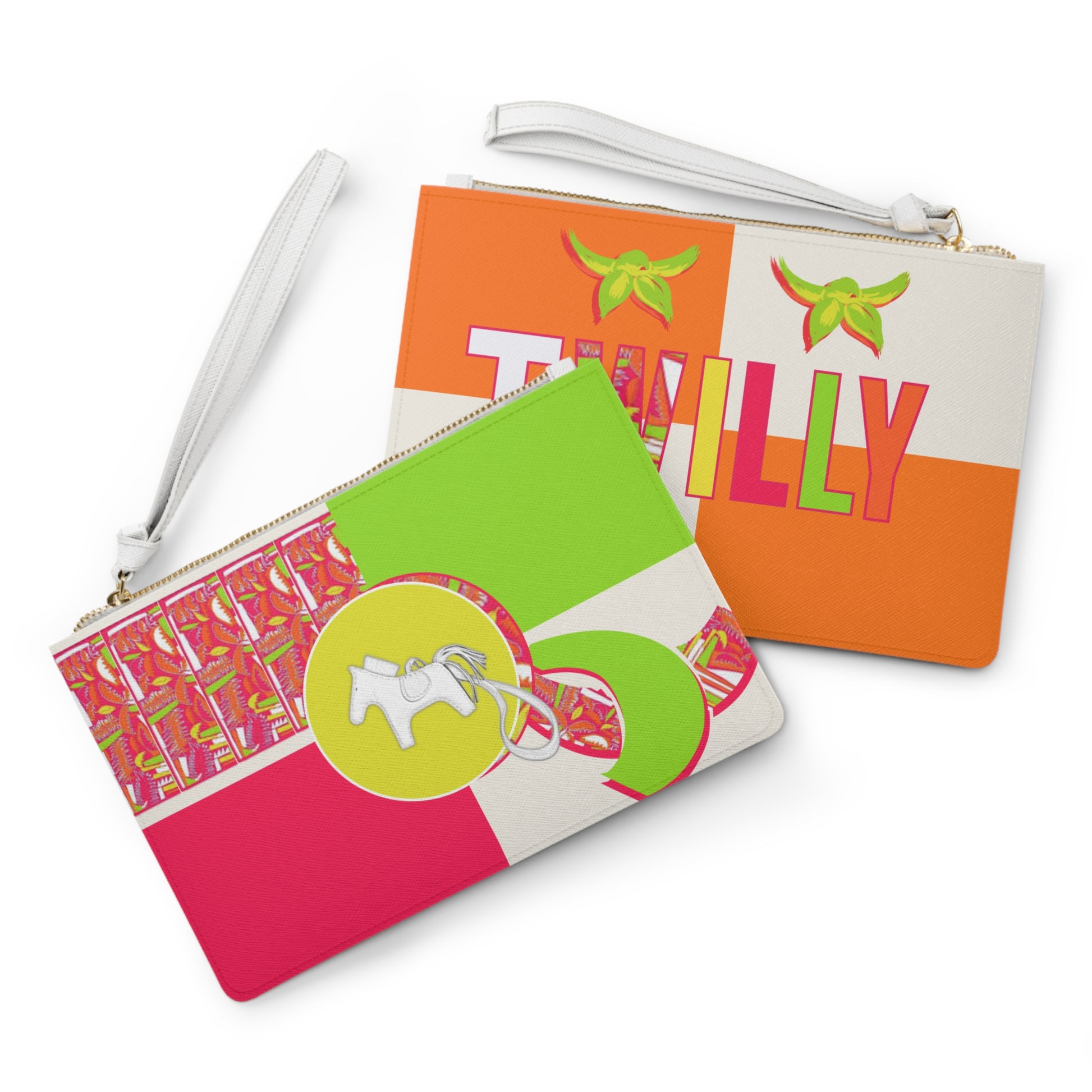 Twilly Away Vibrant Clutch Bag for Trendy Outings, Perfect for Parties, Travel, or Gifts, Colorful Makeup Bag, Stylish Pouch, Accessory