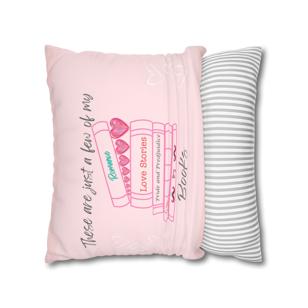 Books A Plenty!Faux Suede Square Pillow Case  Double sided two for one!