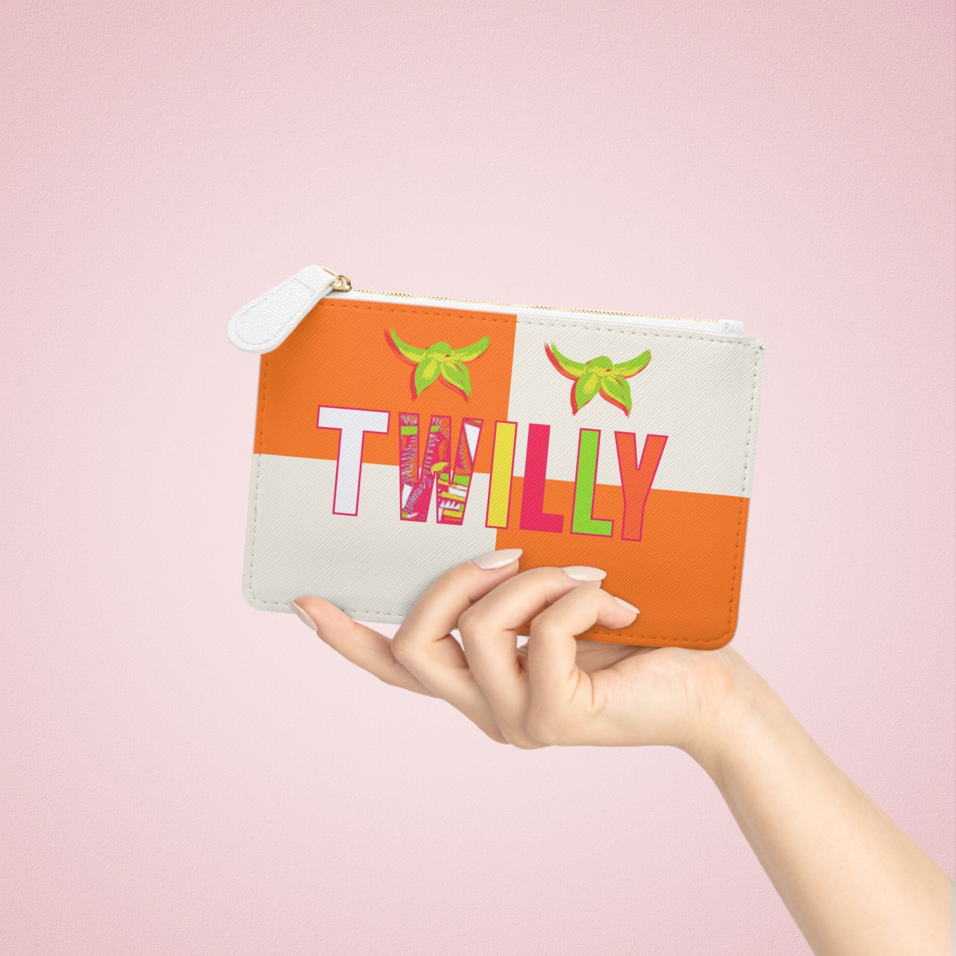 Twilly Away Colorful Mini Clutch Bag, Chic Travel Accessory, Fun Gift for Her, Stylish Cosmetic Pouch, Summer Party Favor