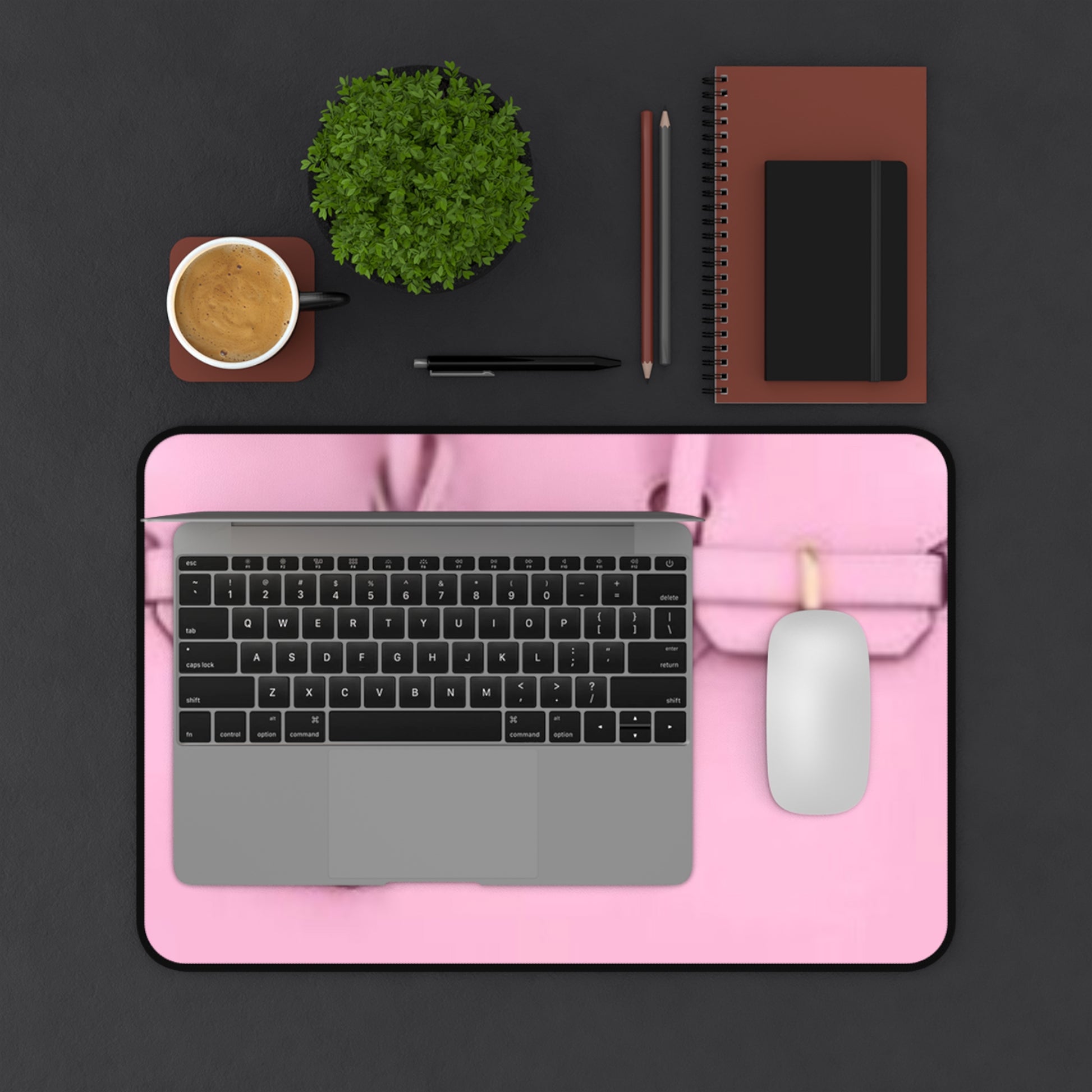 Designer Bag Inspo - Elegant Pink Desk Mat, Luxurious Office Decor, Perfect Gift for Her, Stylish Workspace Essentials, Home Office Accessories