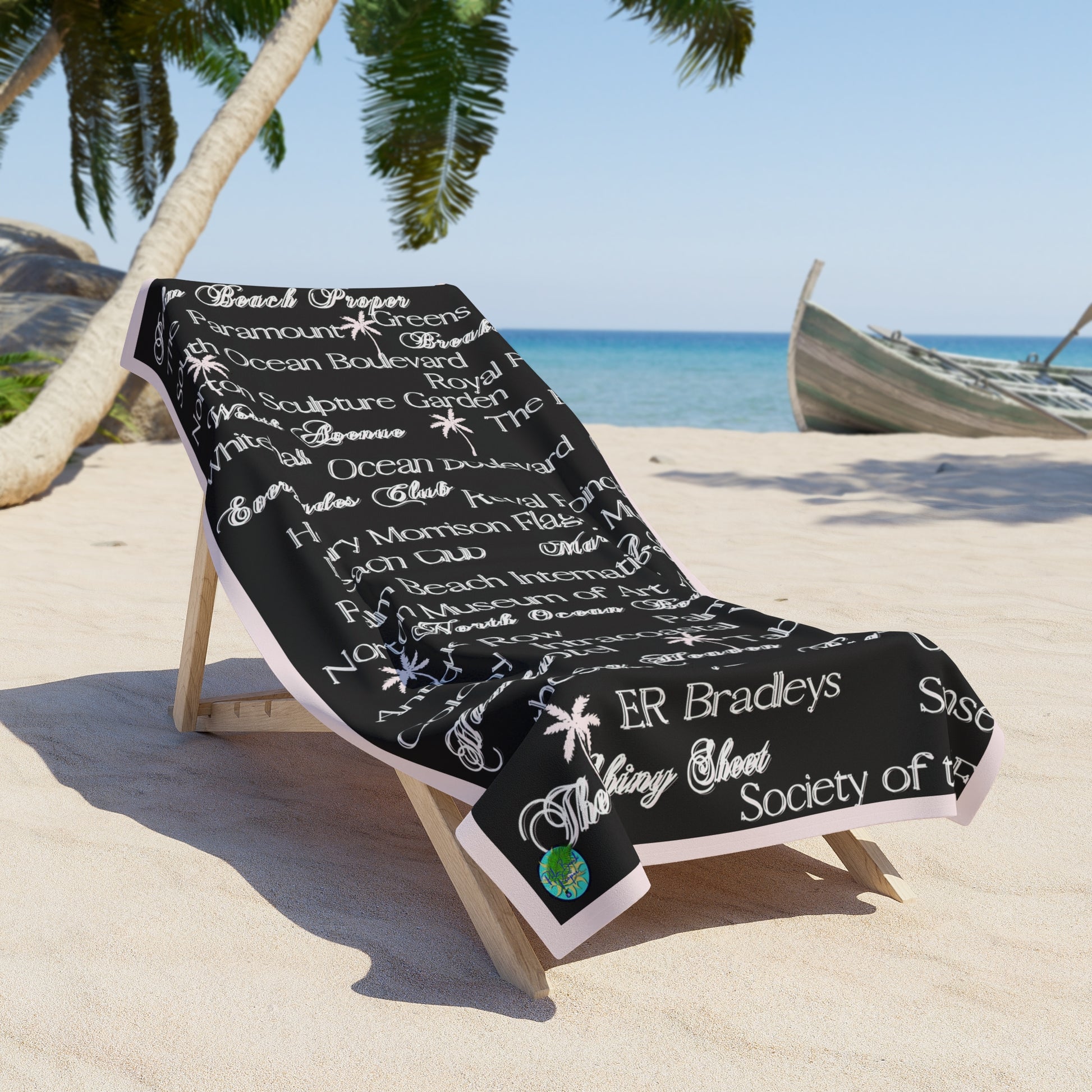 Palm Beach Proper Custom Print towel