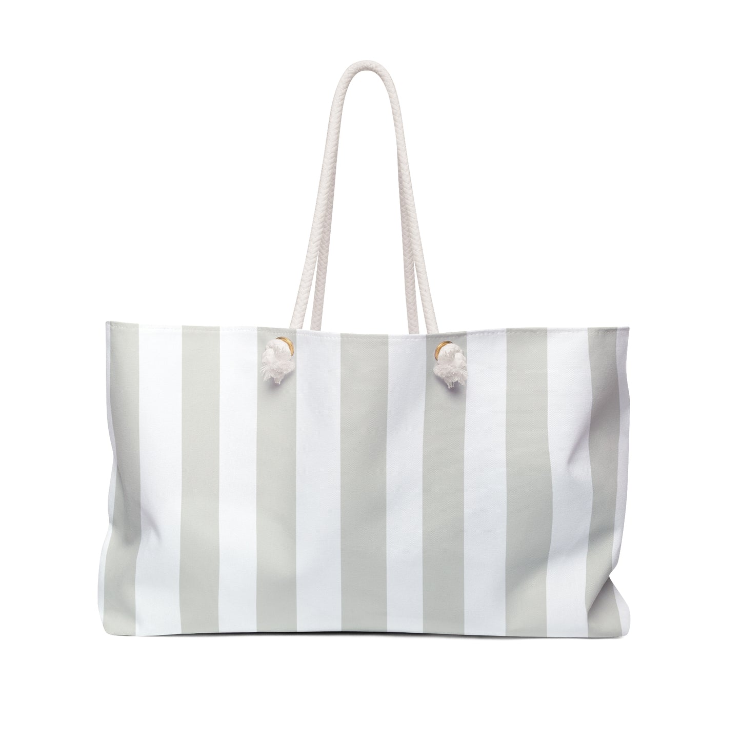 PBP Taupe and White Stripe Tote