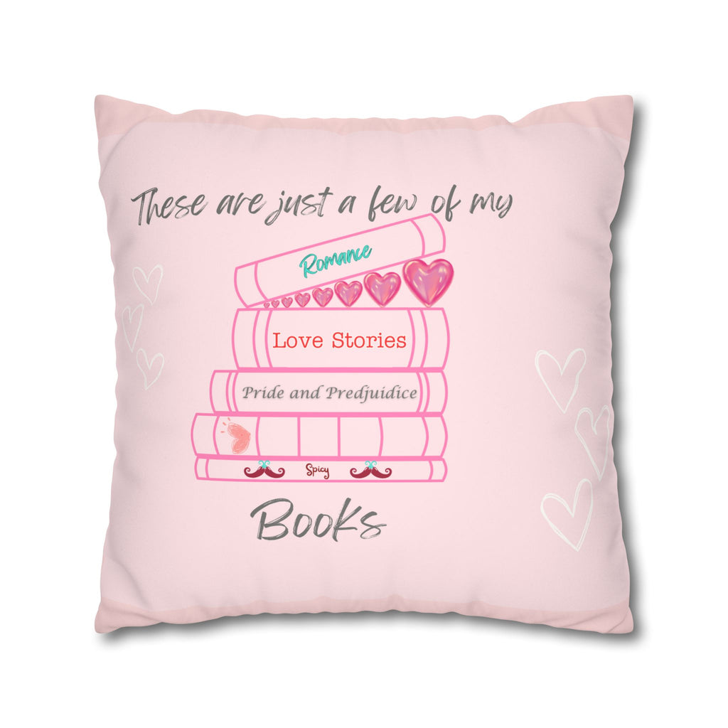 Books A Plenty!Faux Suede Square Pillow Case  Double sided two for one!
