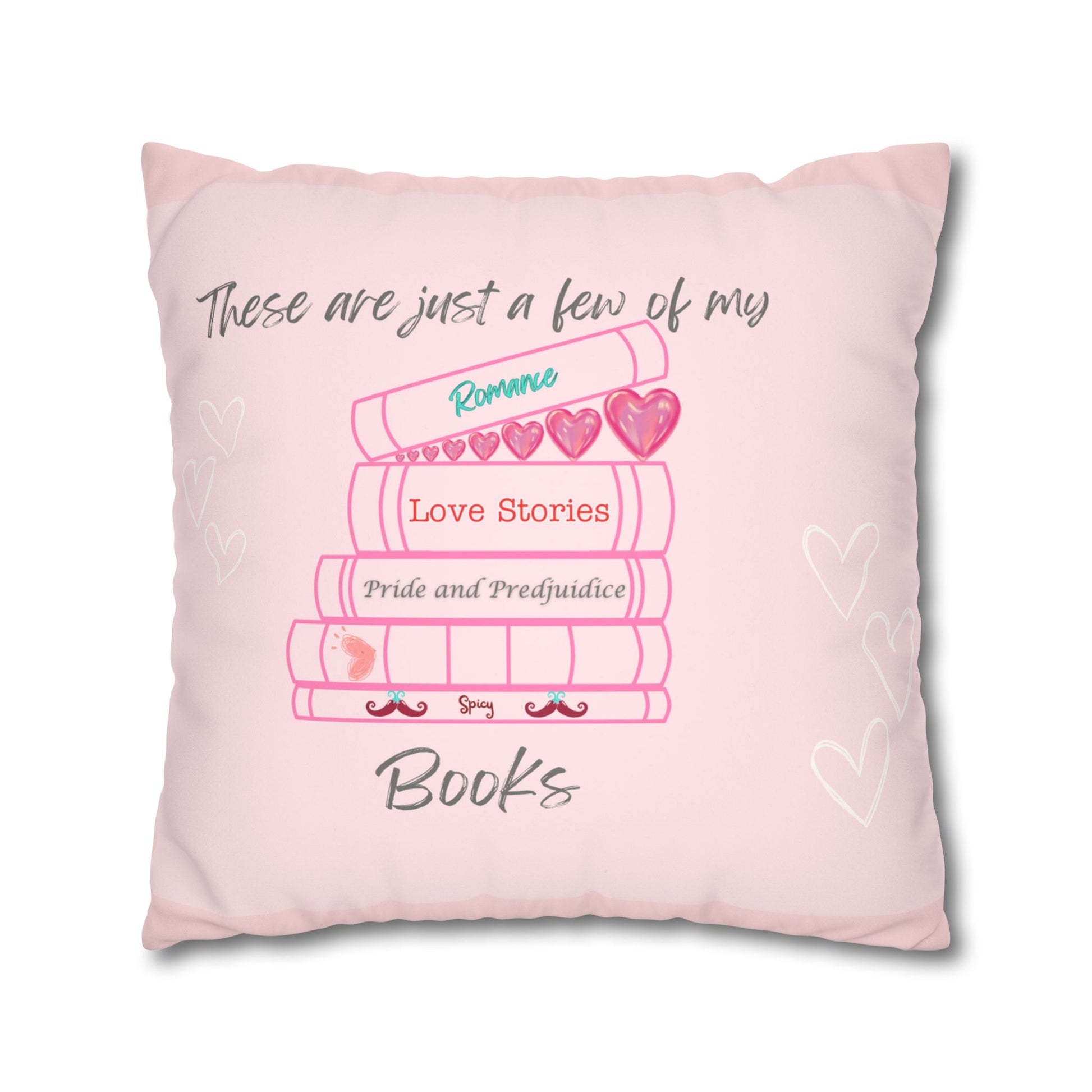 Books A Plenty!Faux Suede Square Pillow Case  Double sided two for one!