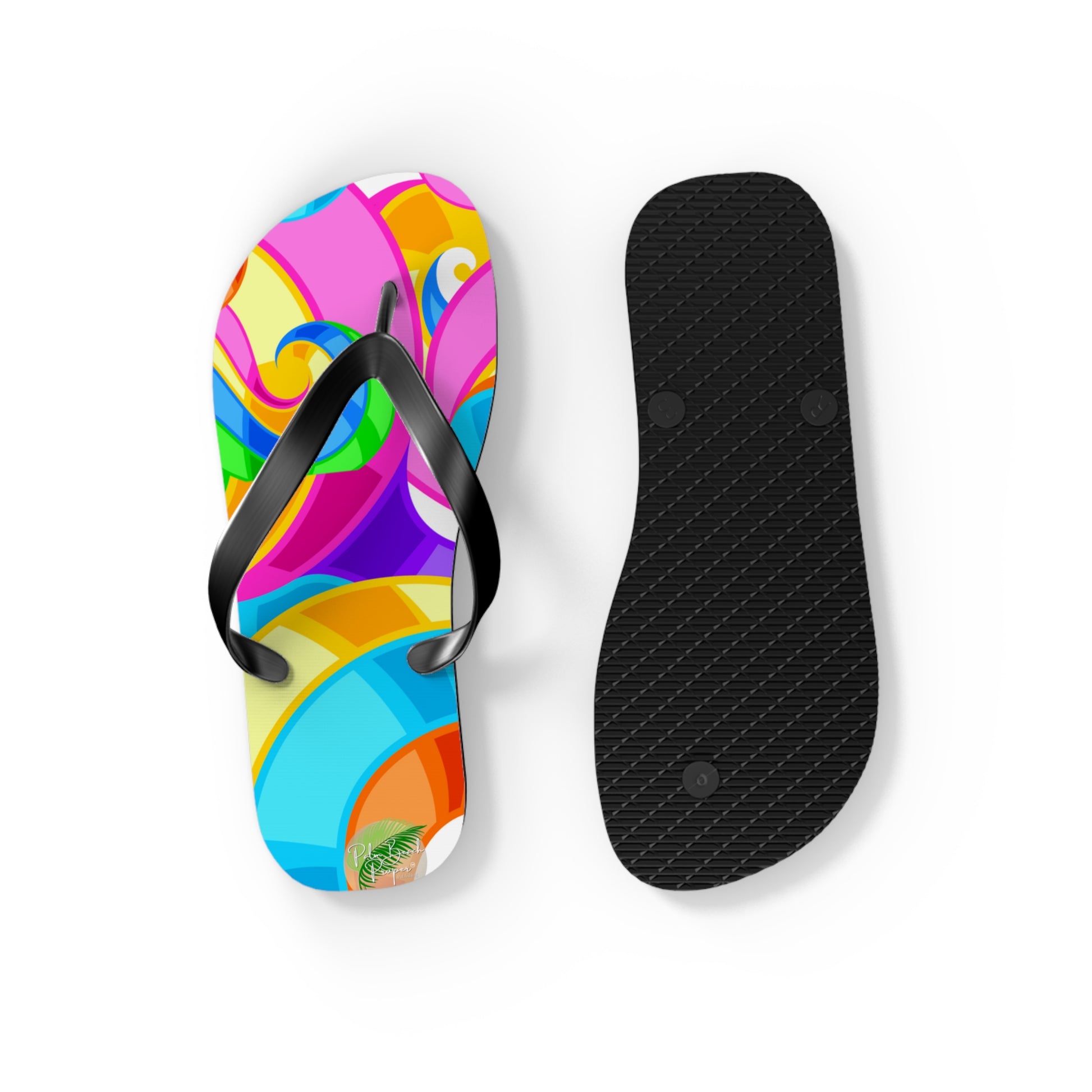 Bright Swirls Flip Flops