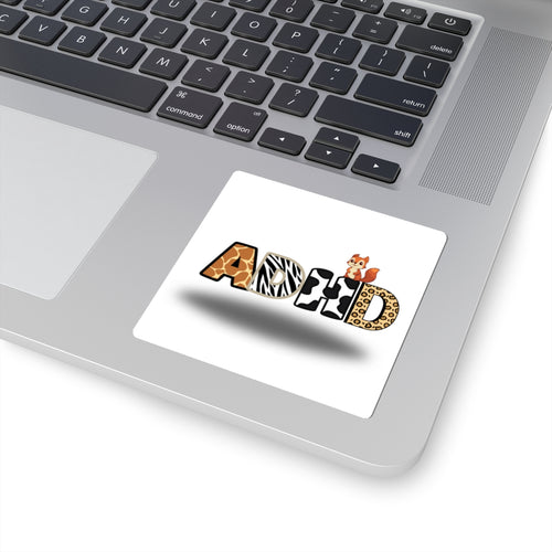 ADHD Animal Print Kiss-Cut Stickers, Fun ADHD Stickers for Teens, Cute Laptop Decor, Party Favors, Colorful Nightlife Accessories