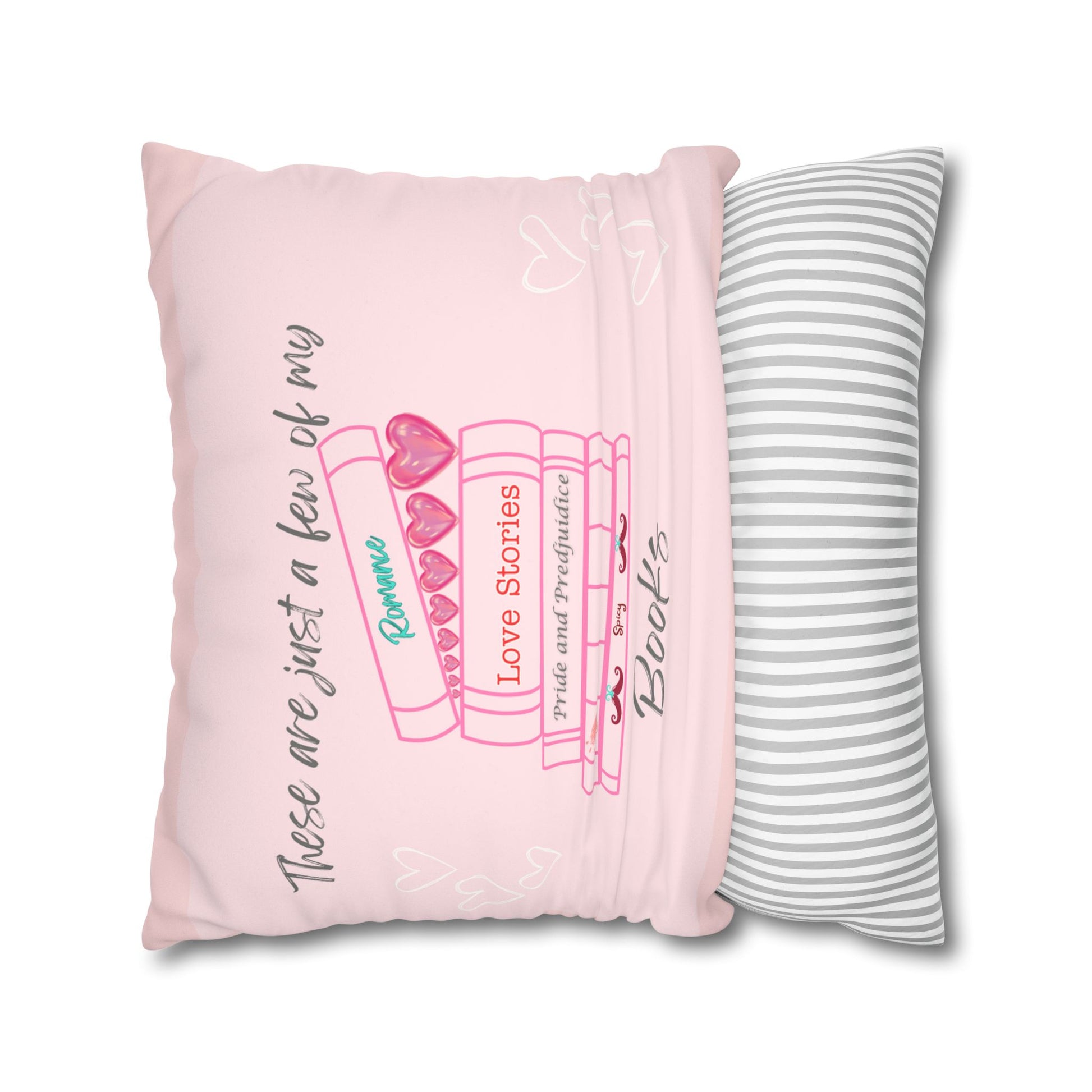 Books A Plenty!Faux Suede Square Pillow Case  Double sided two for one!