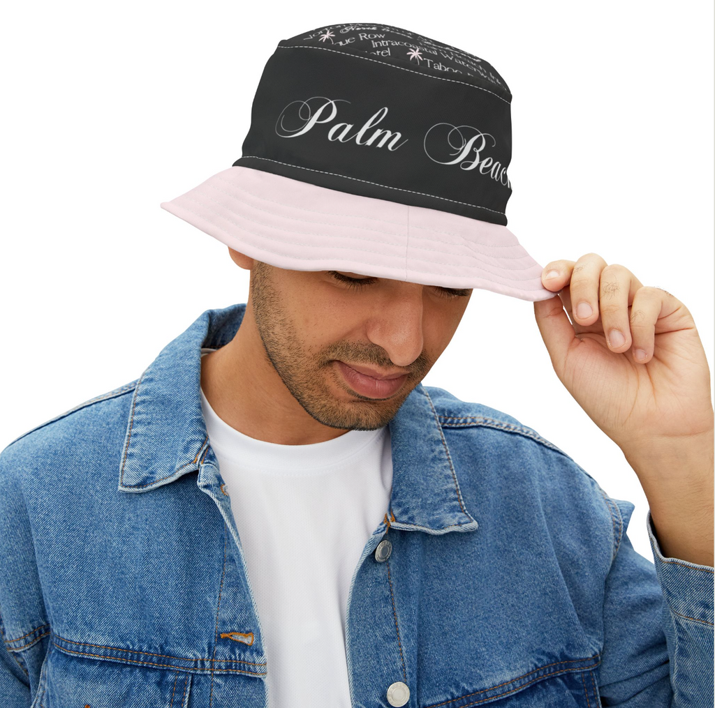 Palm Beach Blk/pink hat