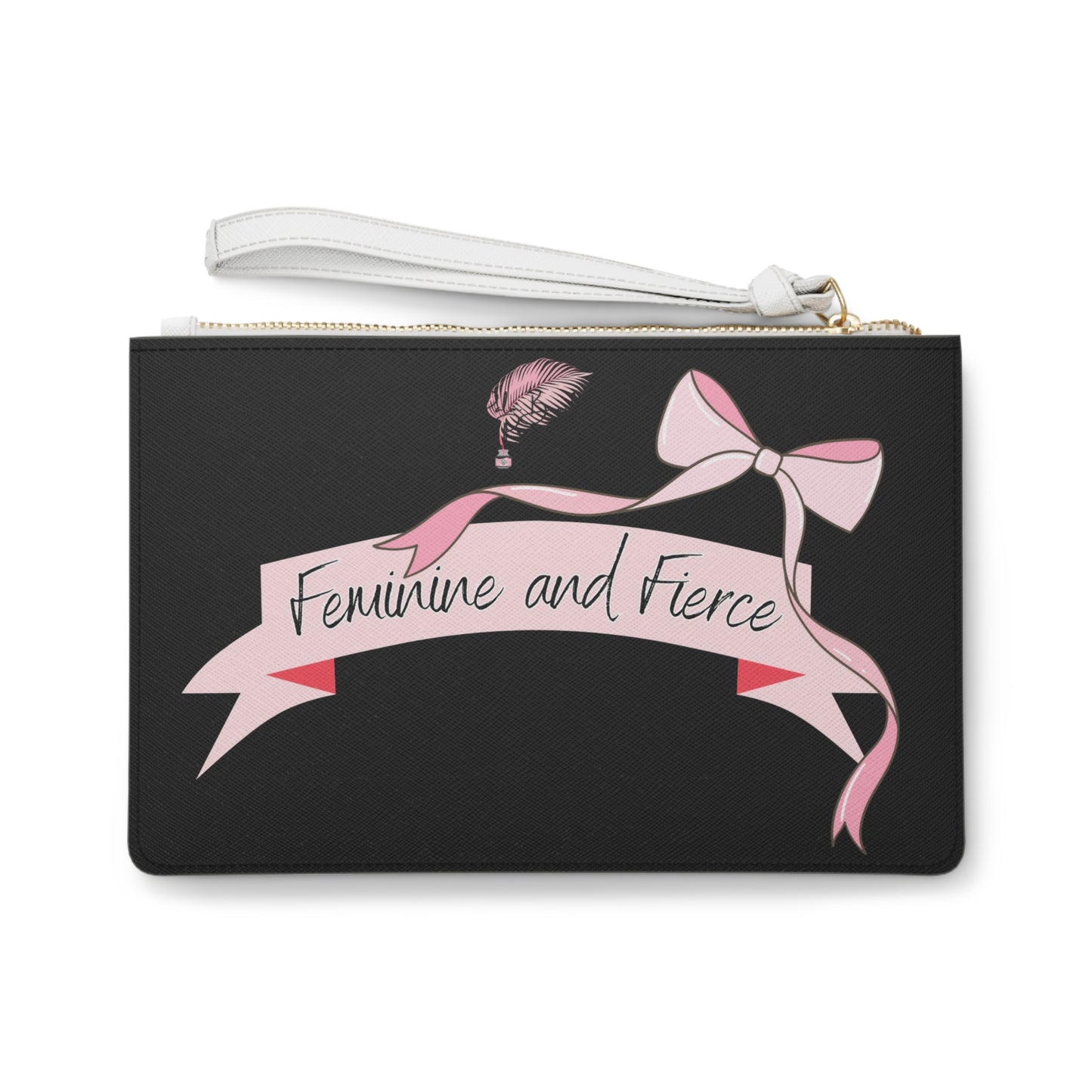 9.5x6 Clutch with strap Ballerina Feminine and Fierce
