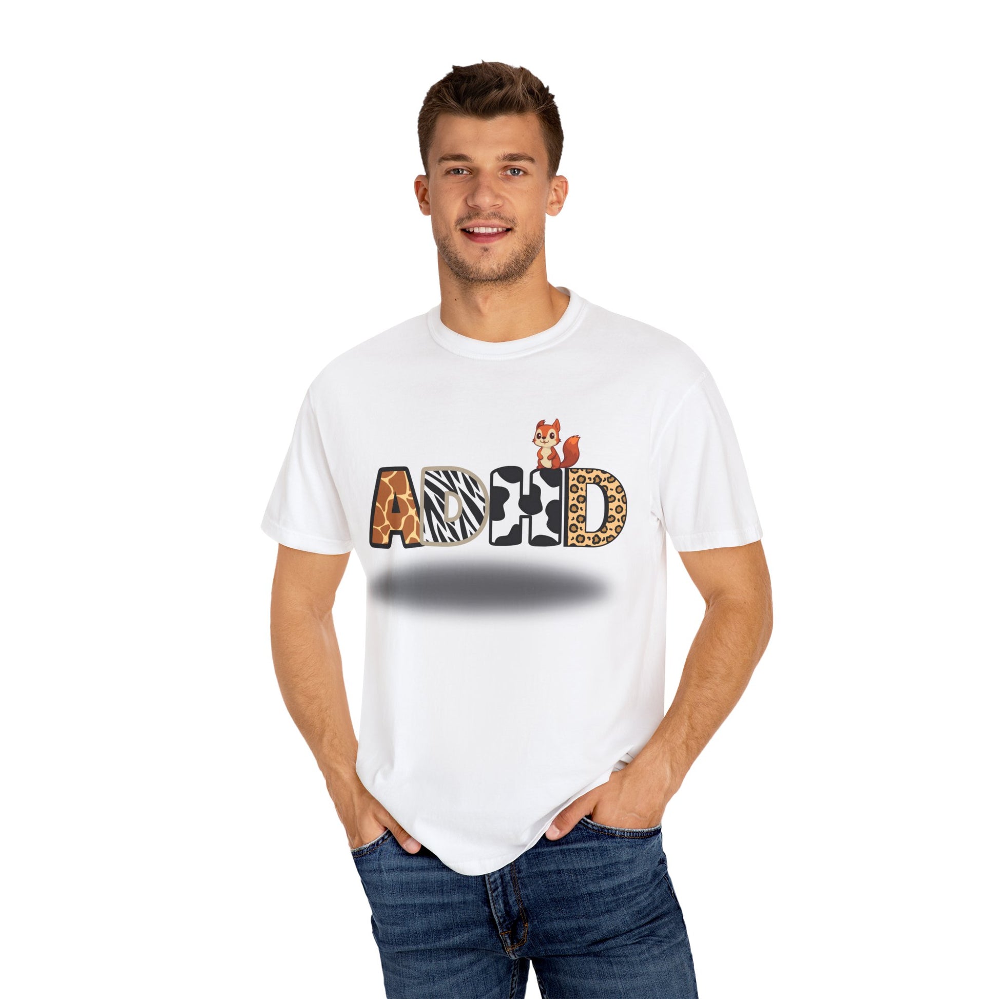 ADHD- SQUIRREL! Garment-Dyed T-Shirt with ADHD Design, Fun Tee for Neurodiversity Awareness, Gift for Friends, Casual Wear, Comfortable Everyday [...]