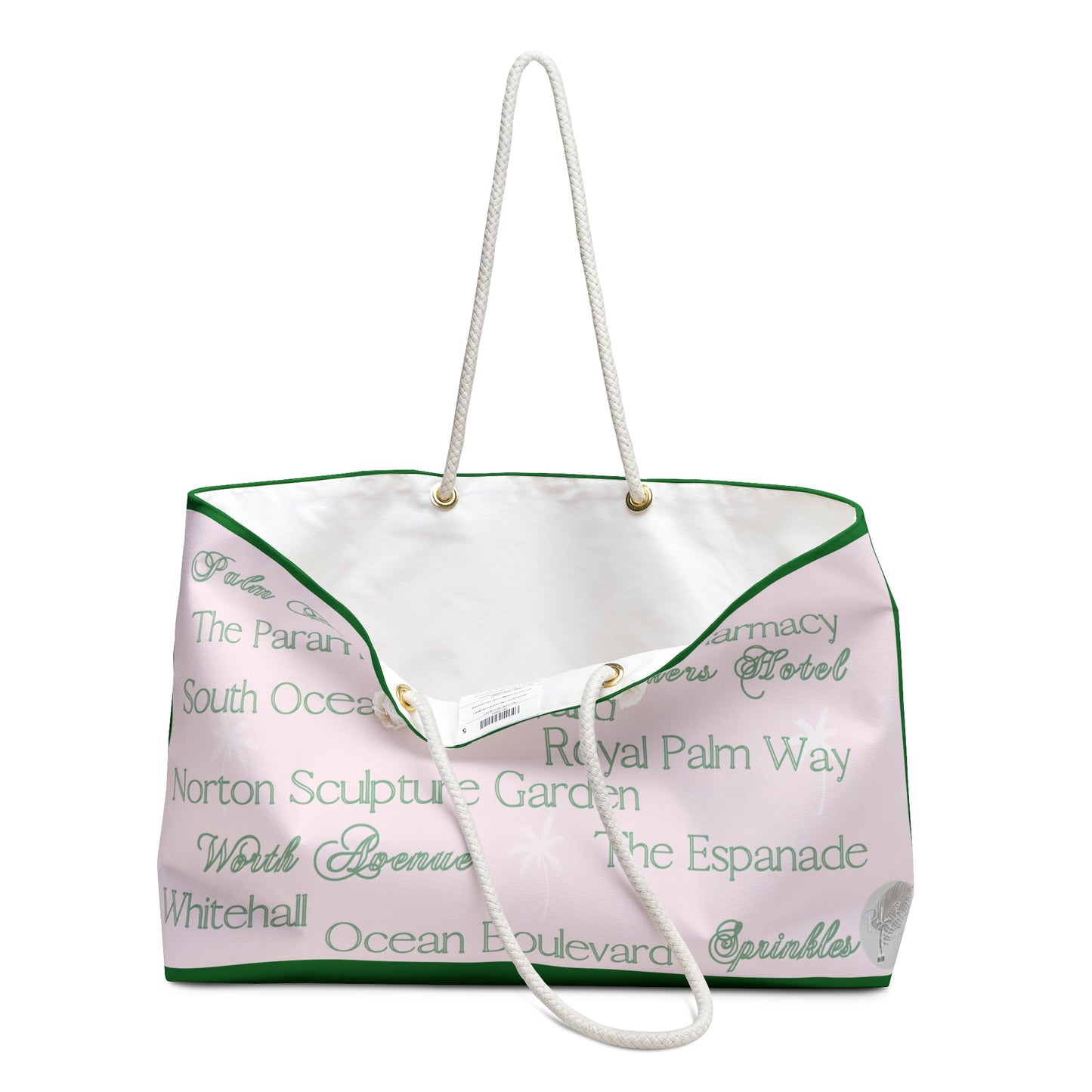 PBP Pink and Green Palm Beach Tote