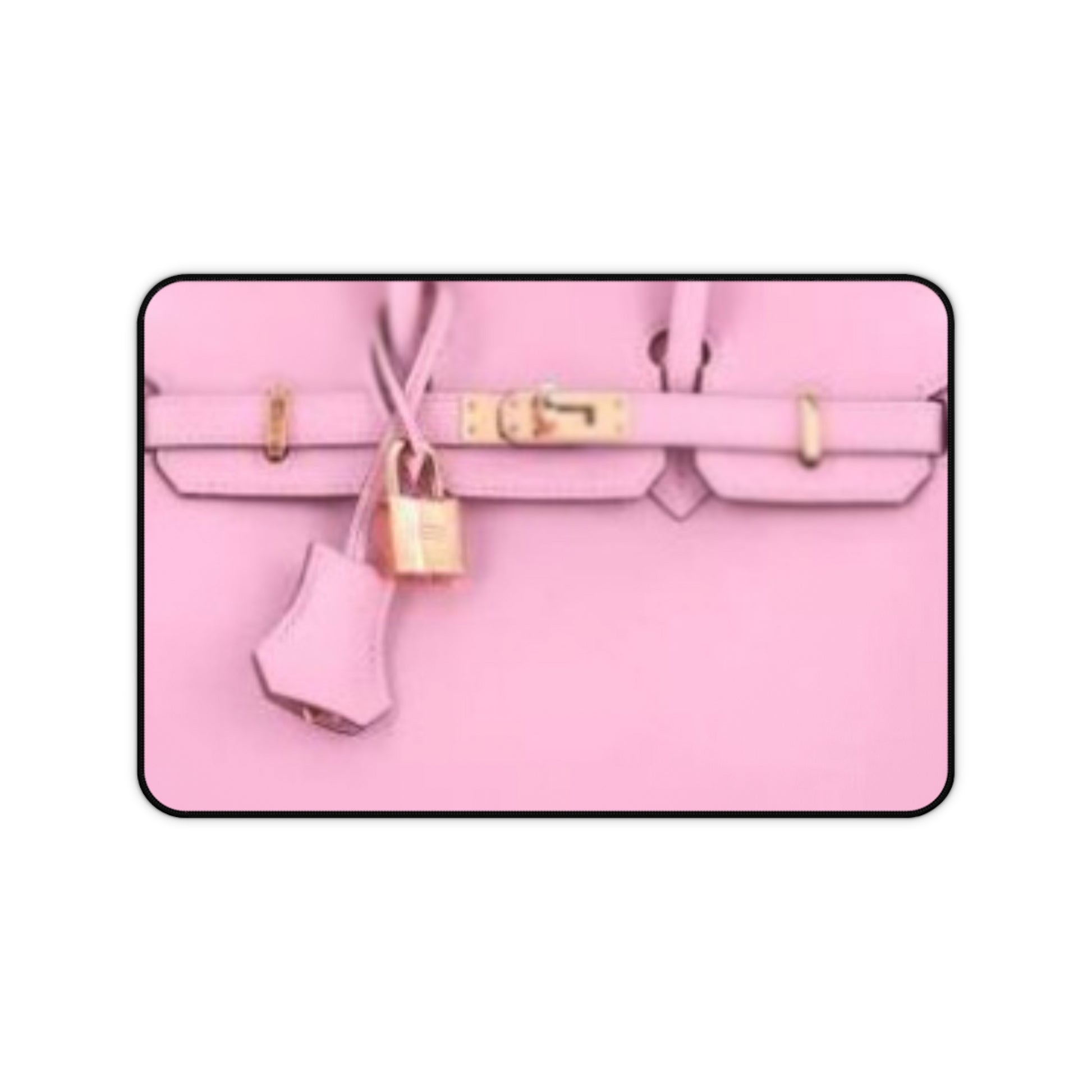 Designer Bag Inspo - Elegant Pink Desk Mat, Luxurious Office Decor, Perfect Gift for Her, Stylish Workspace Essentials, Home Office Accessories