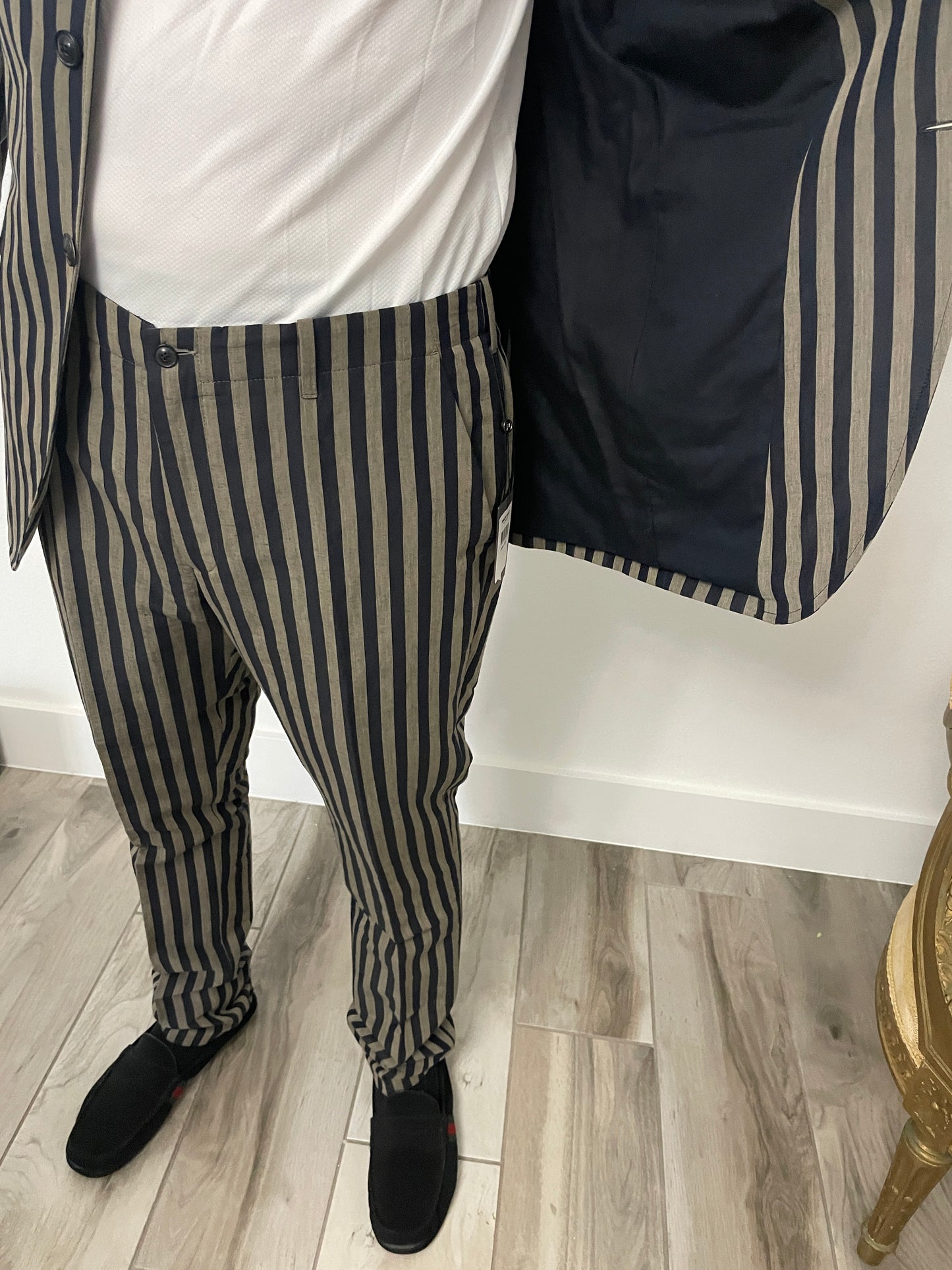 John Varvatos Striped Vintage Suit