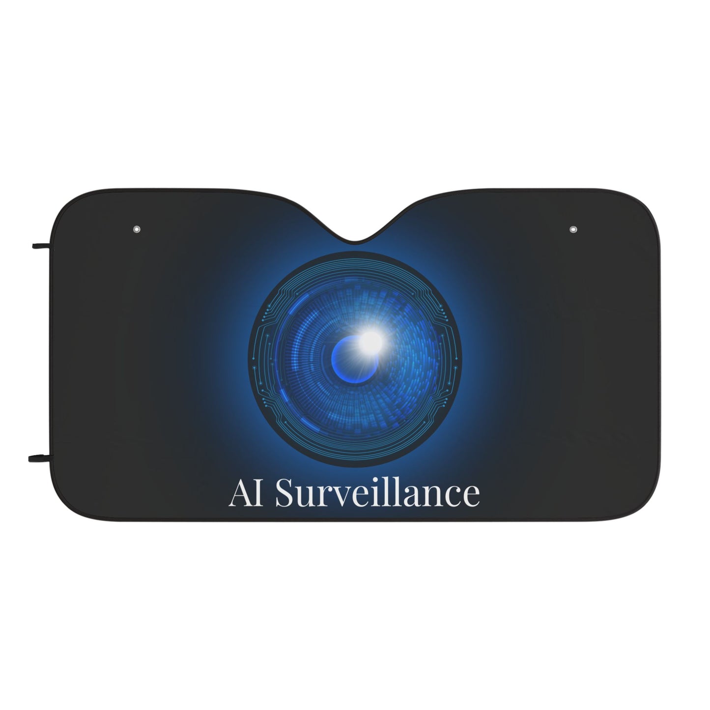 AI Surveillance Car Sun Shades with AI Surveillance Design, Car Accessories, Summer Protection, UV Blocker, Gift for Tech Lovers, Automotive Decor