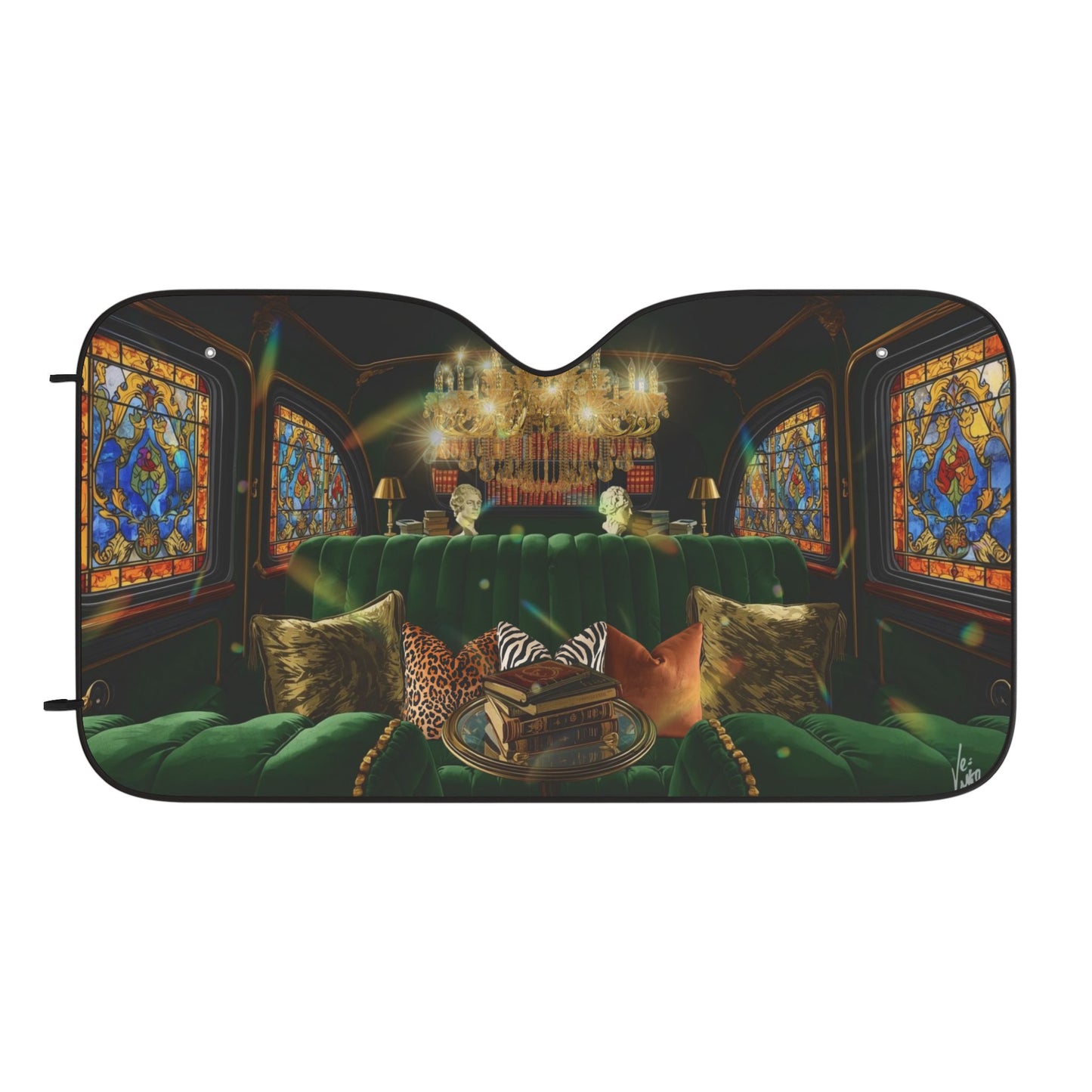 Chandelier Luxury Car Sun Shades, Stylish Auto Accessories, Heat Shield for Cars, Sun Blocker for Auto, Unique Car Interior Decor