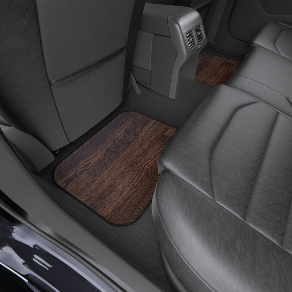 Moody Luxury wood floor Car Mats Set, Stylish Auto Floor Mats, Durable Vehicle Accessories, Perfect for Road Trips or New Car Gifts, Car Decor
