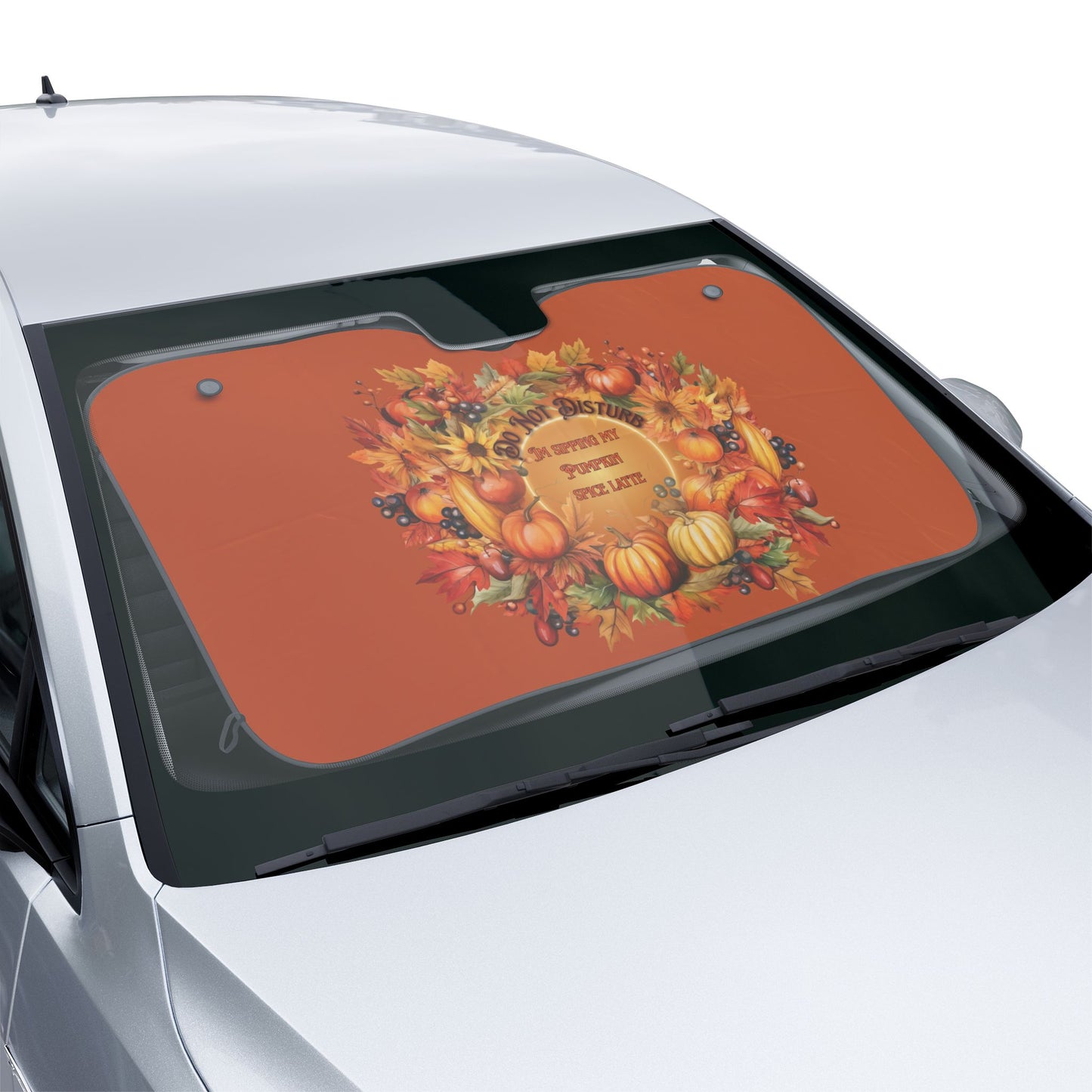Do NOT Disturb! latte season Car Sun Shades, Cozy Autumn Vibes, Perfect for Thanksgiving, Holiday Car Accessories, Pumpkin Decor