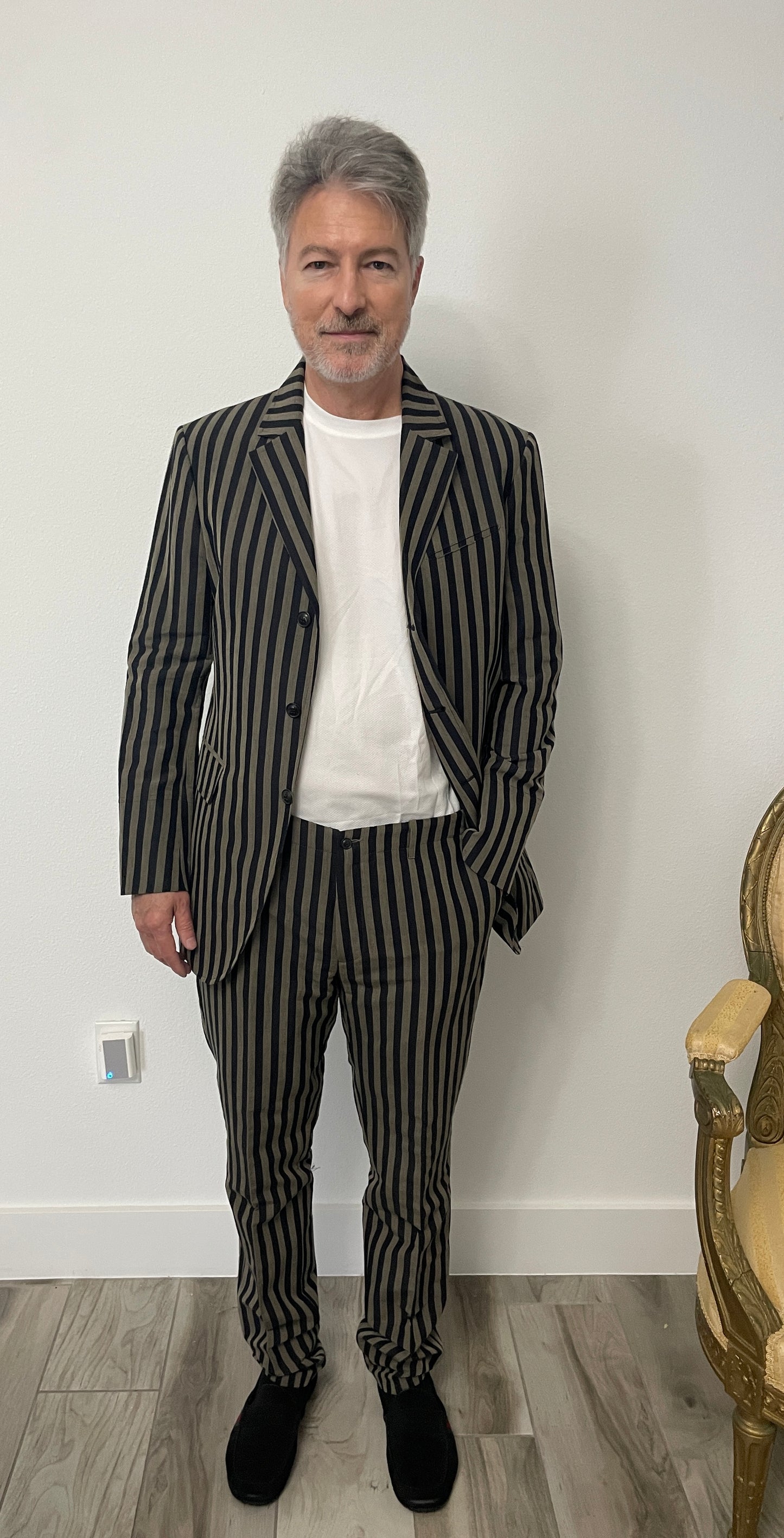 John Varvatos Striped Vintage Suit