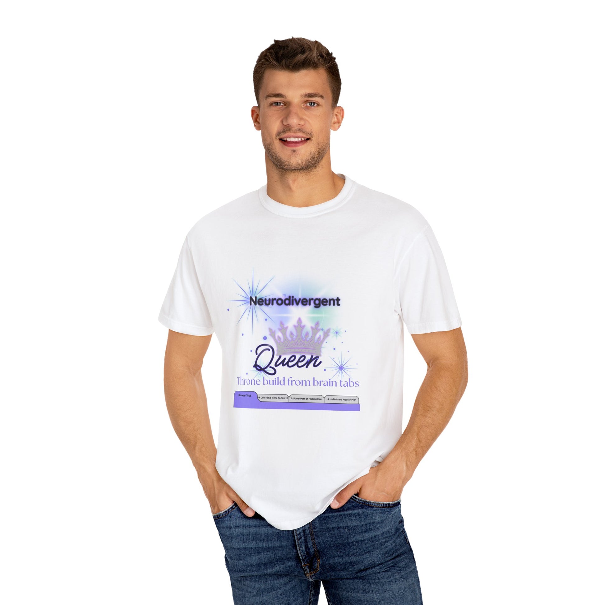 Neurodivergent Queen T-shirt, Acknowledgment Gift, Mental Health Awareness Tee, Comfortable Everyday Wear, Unique Brain Celebration Shirt
