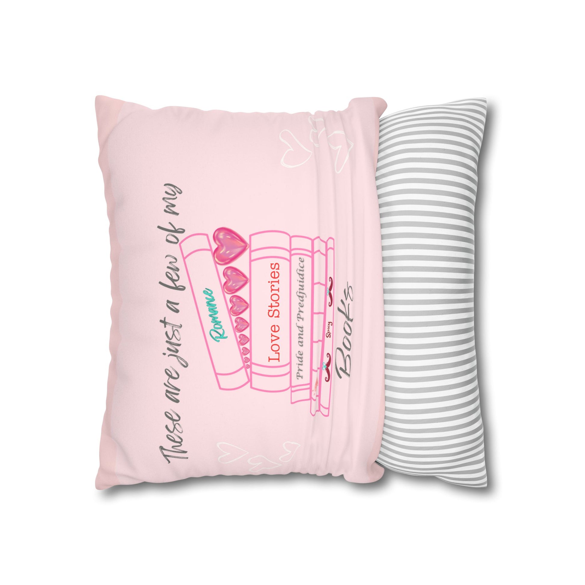 Books A Plenty!Faux Suede Square Pillow Case  Double sided two for one!