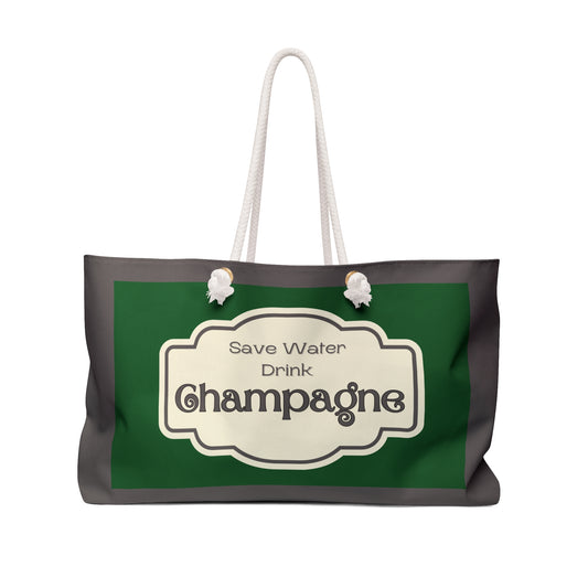 PBP Save Water, Drink Champagne Tote