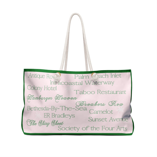 PBP Pink and Green Palm Beach Tote