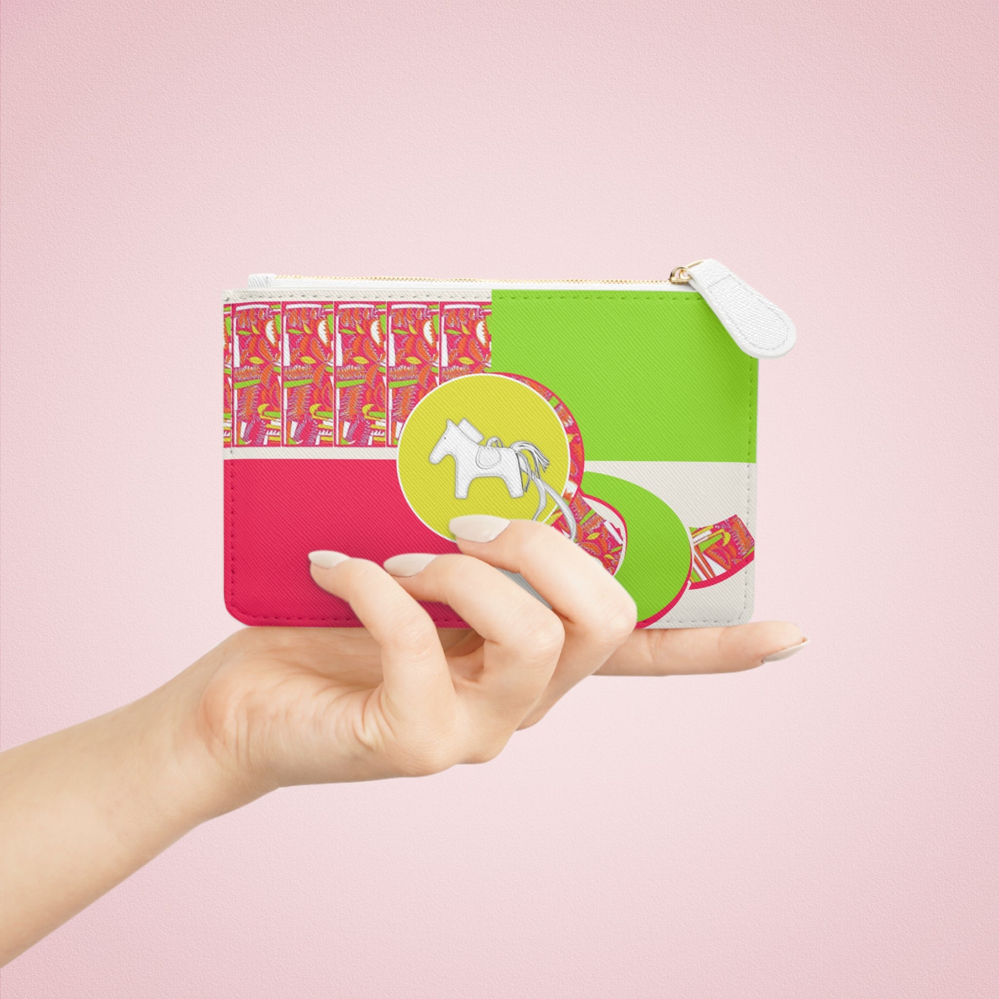 Twilly Away Colorful Mini Clutch Bag, Chic Travel Accessory, Fun Gift for Her, Stylish Cosmetic Pouch, Summer Party Favor