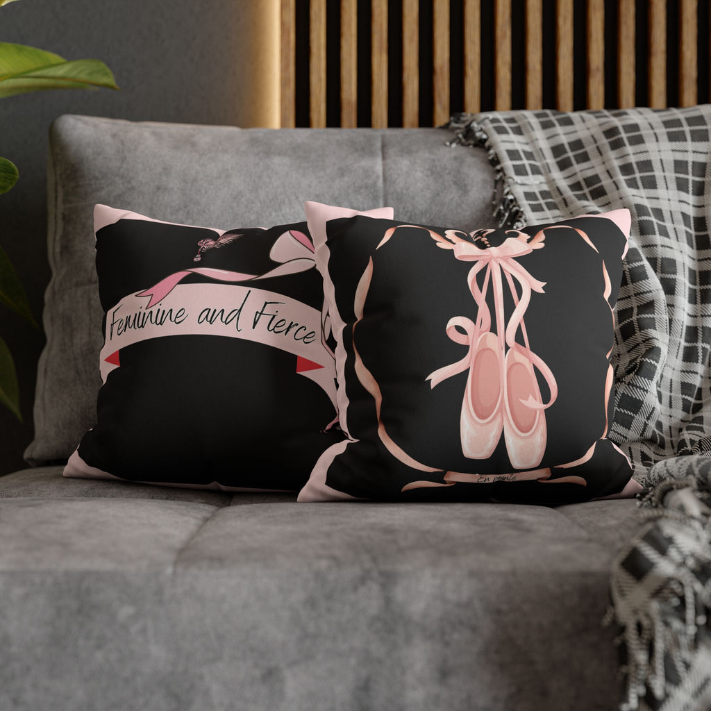 Ballerina/Fierce Suede Square Pillow Case Double sided