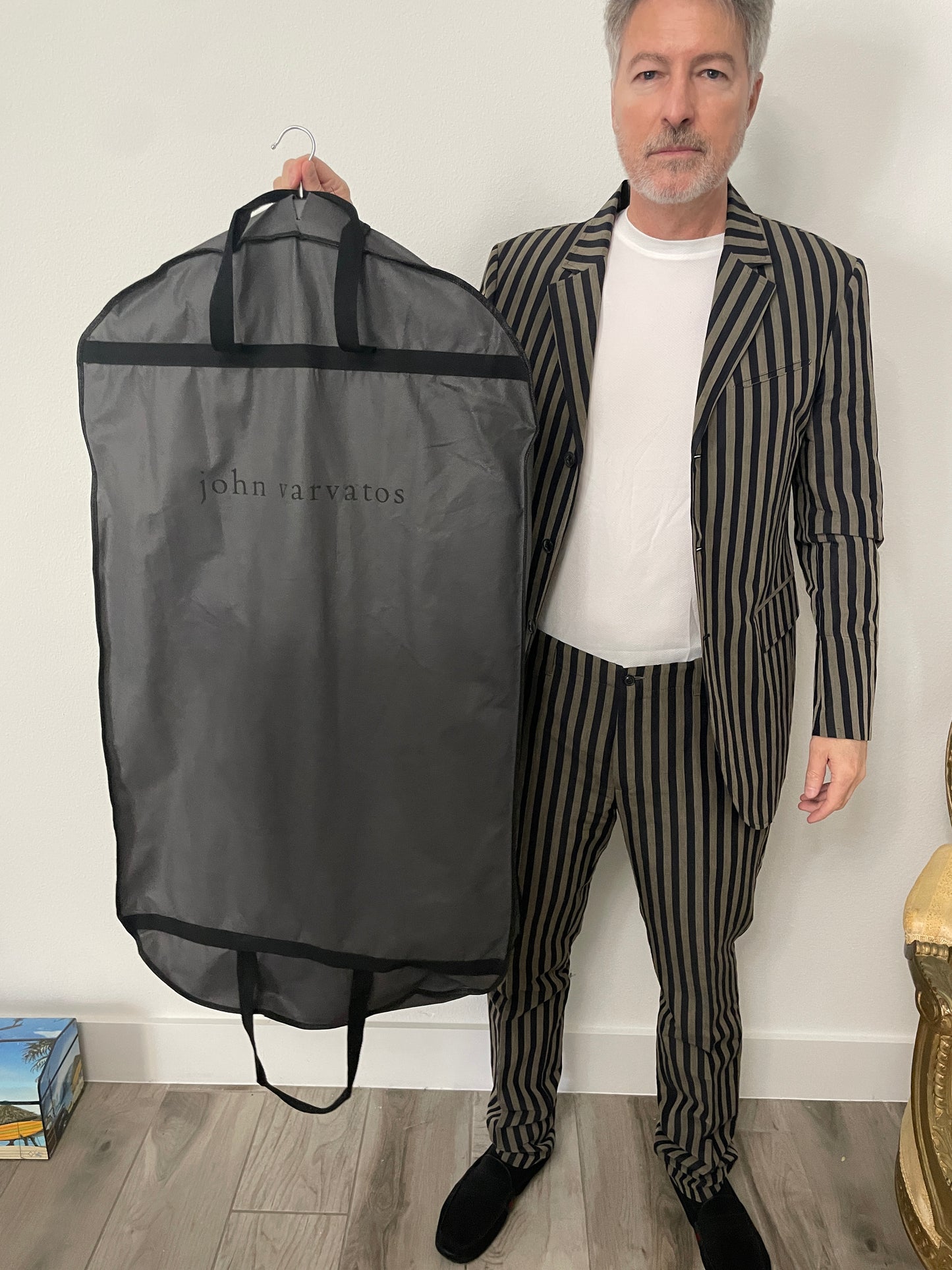 John Varvatos Striped Vintage Suit