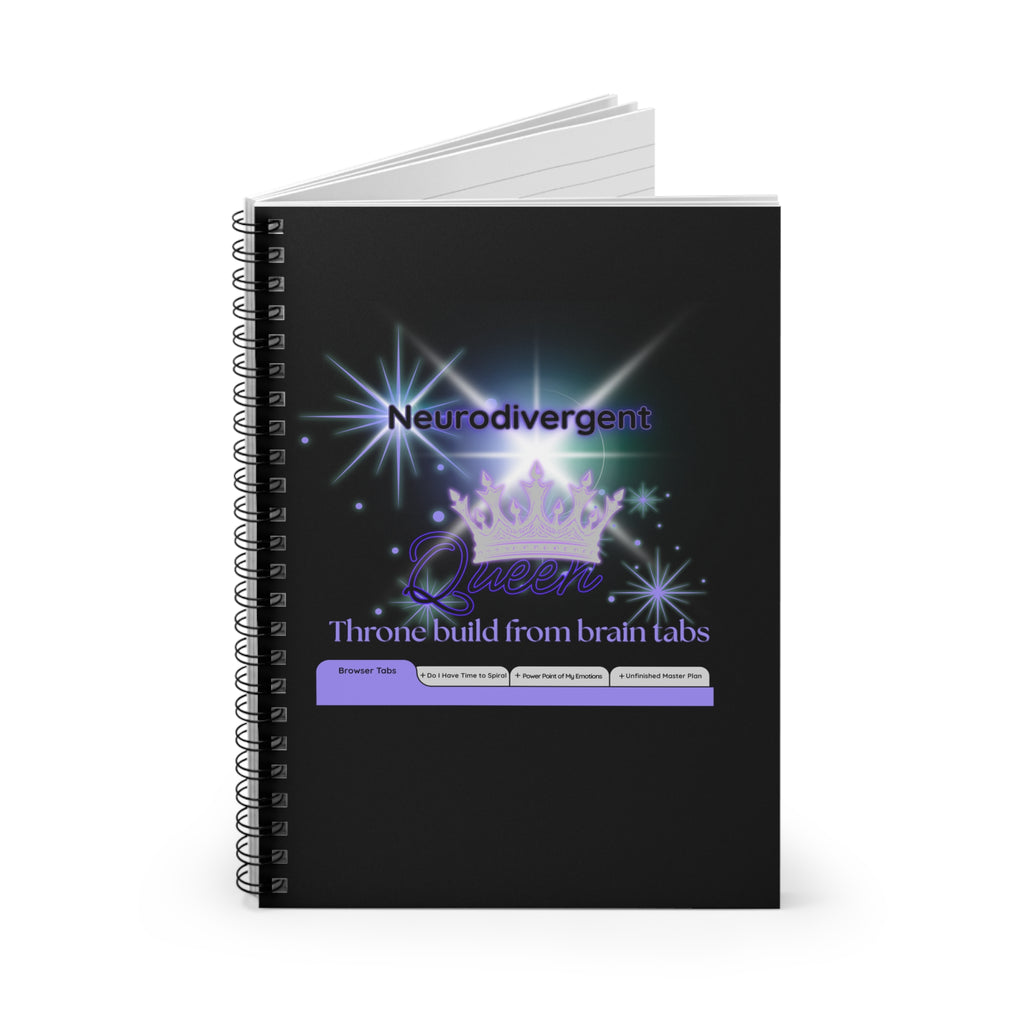 Neurodivergent Queen Spiral Notebook - Empowering Journal for Creatives, Brainstorming and Self-Expression, Gift for Neurodiverse [...]