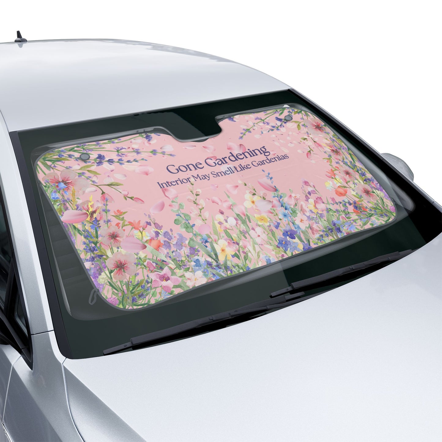 Gardeners Delight Car Sun Shades - 'Gone Gardening', Floral Auto Shade for Summer, Vehicle Accessories, Gardening Gifts, Home Decor, Sun Protector
