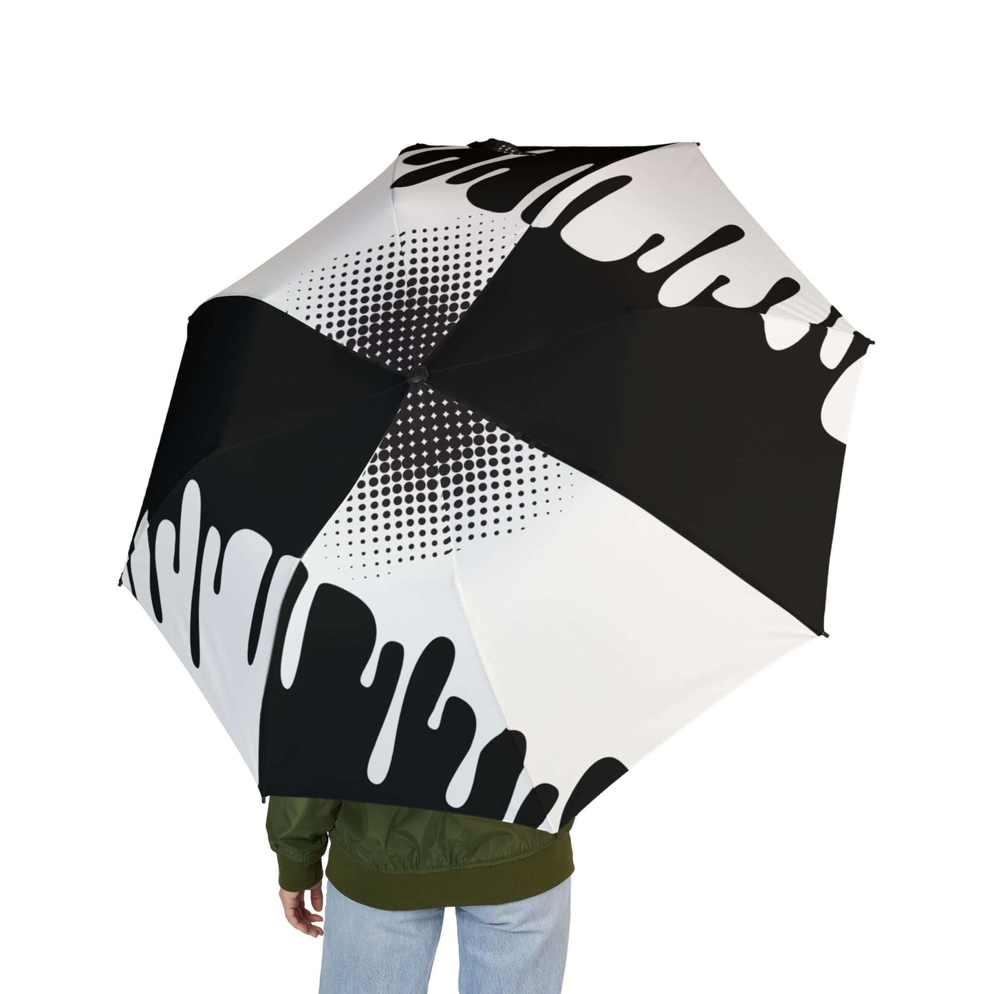 Chic Drip Umbrella - Stylish Foldable Umbrella for Rainy Days, Black and White Design, Gift for Her, Trendy Accessory, Everyday Use, [...]