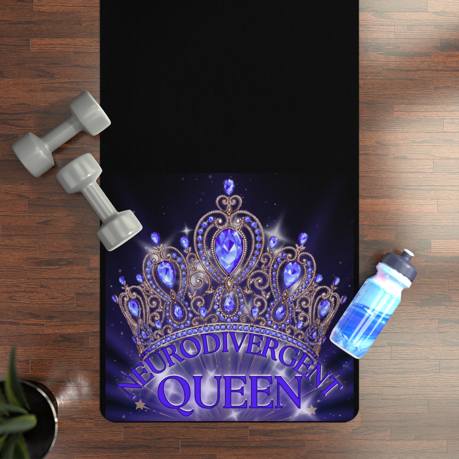 Yoga Mat - Glittering Queen Design, Ideal for Meditation, Home Workouts, Fit for Yoga Enthusiasts, Wellness Gifts, Fitness Inspiration