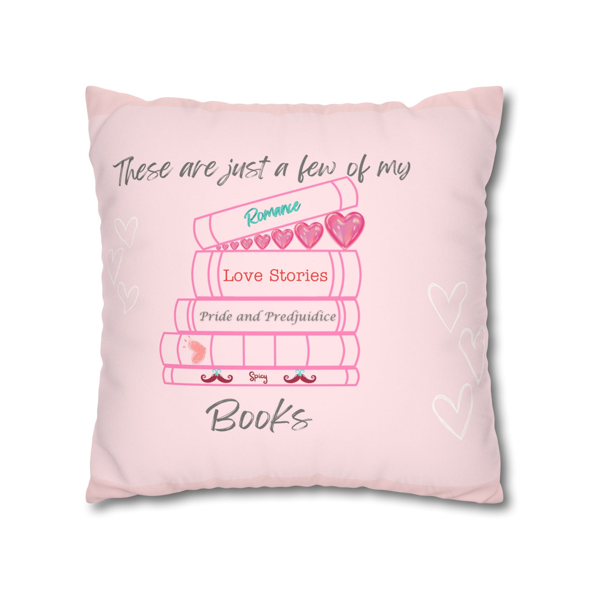 Books A Plenty!Faux Suede Square Pillow Case  Double sided two for one!