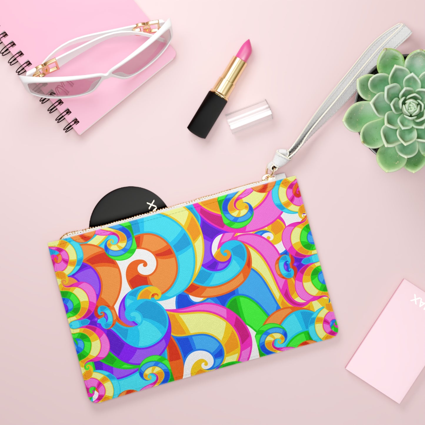 Faux Leather Clutch Bag